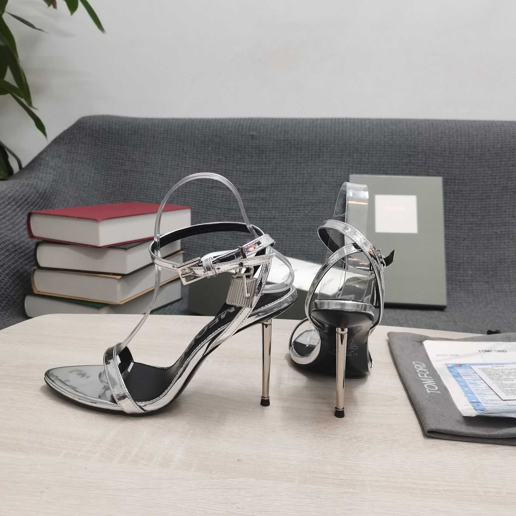 Tom Ford Silver Padlock Sandals - 