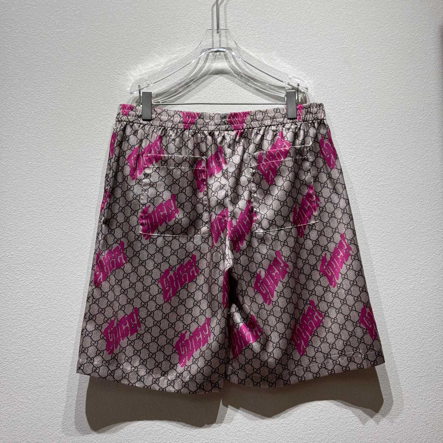Gucci Printed Silk Twill Shorts - DesignerGu