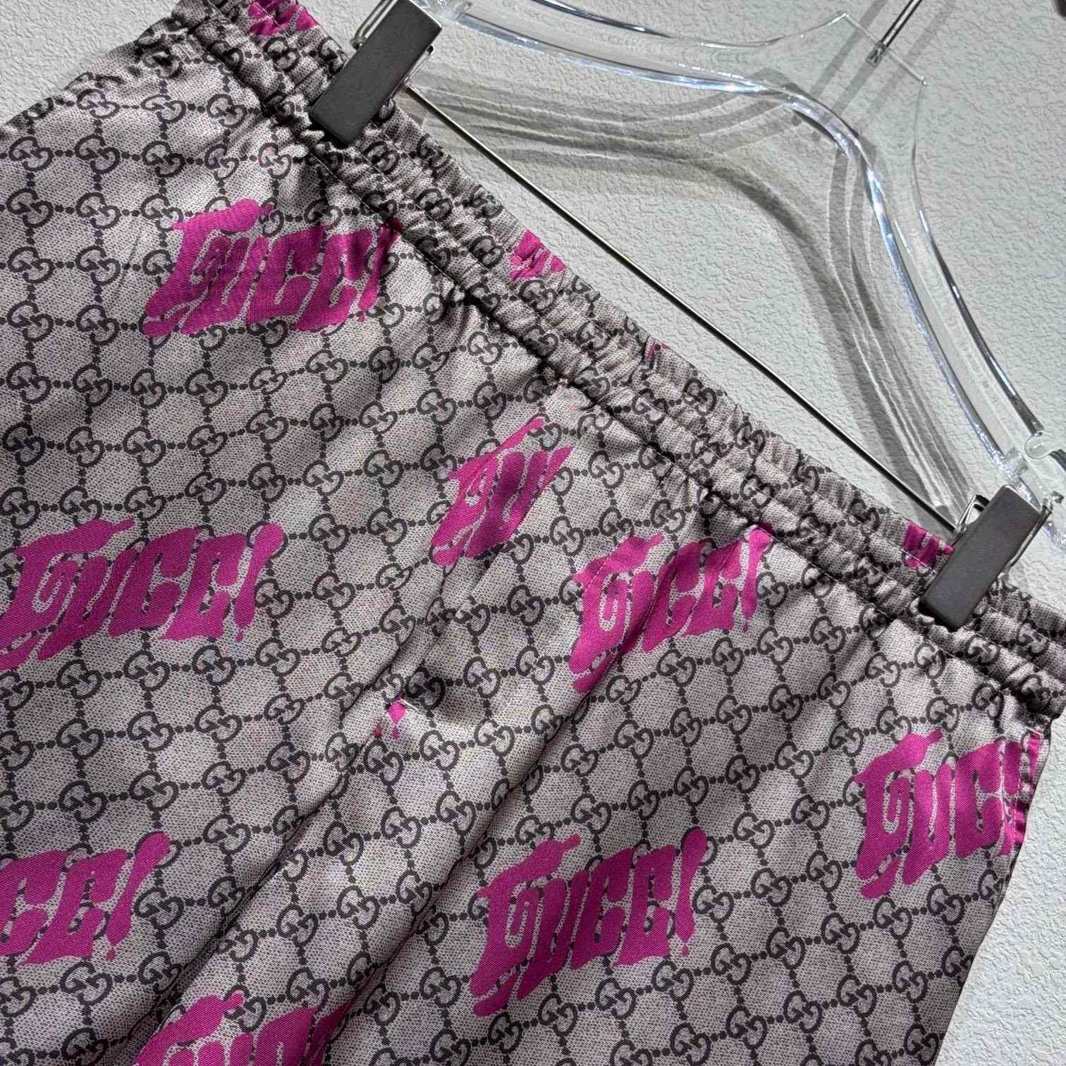 Gucci Printed Silk Twill Shorts - DesignerGu