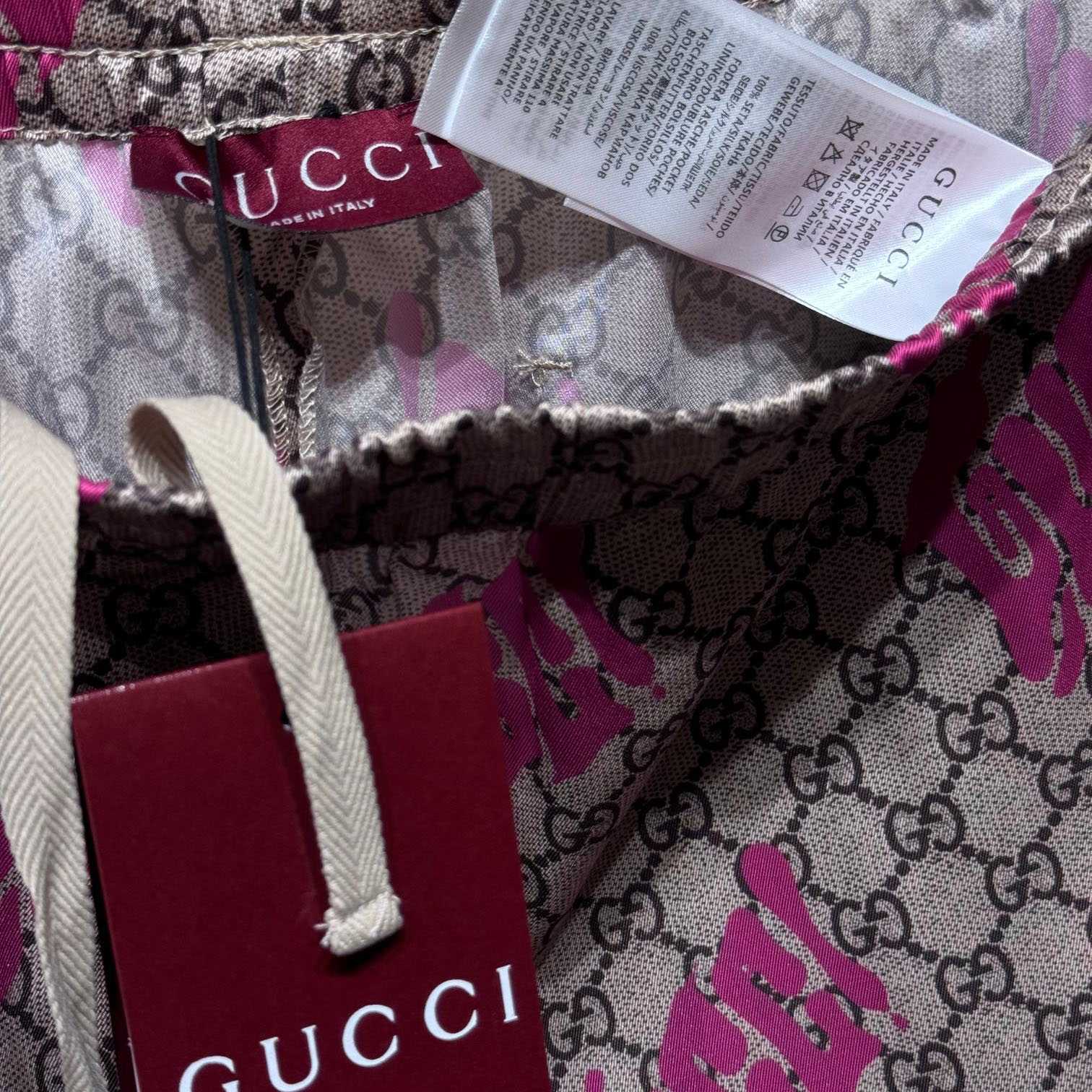 Gucci Printed Silk Twill Shorts - DesignerGu