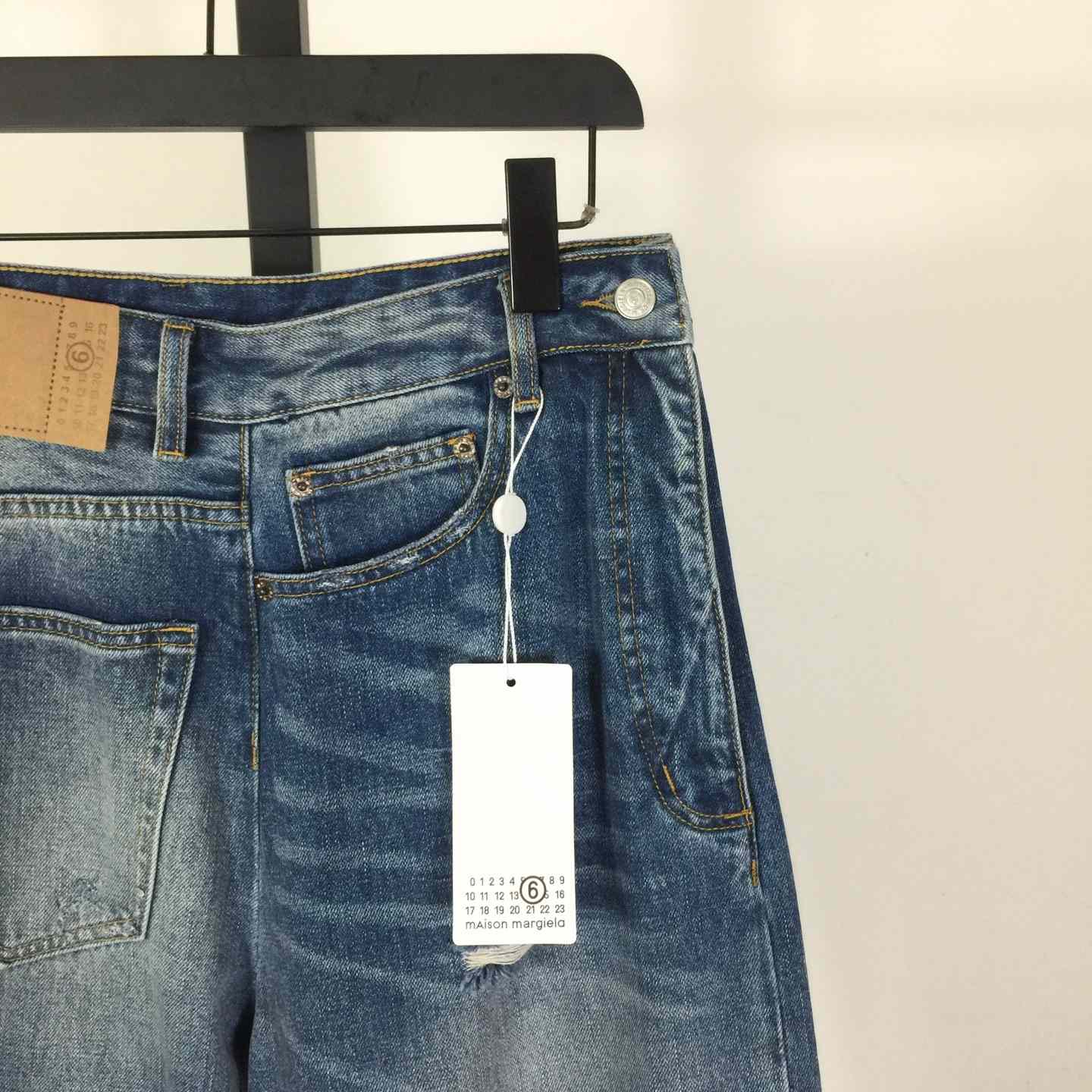 MM6 Maison Margiela Twist Wide Leg Jeans - DesignerGu