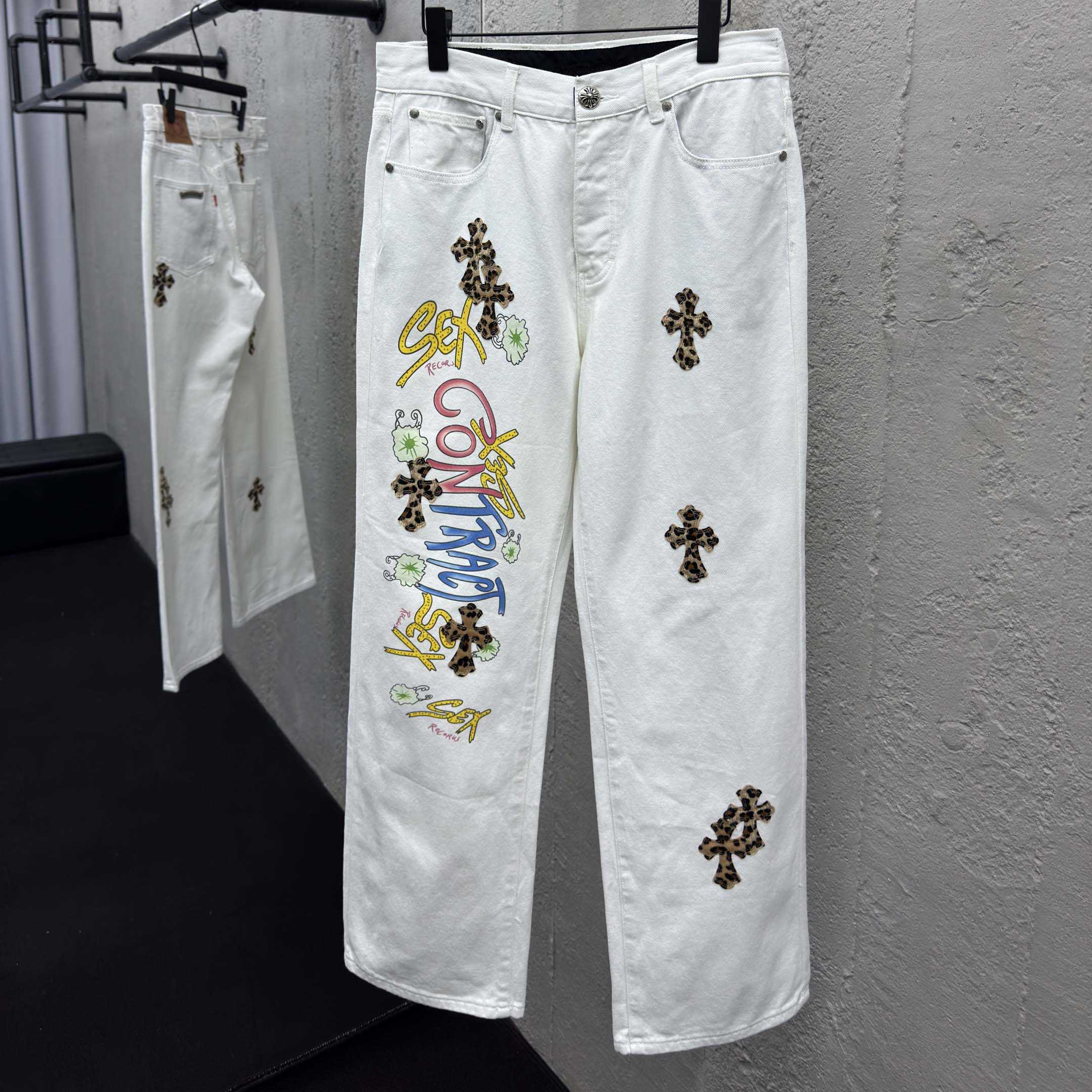 Chrome Hearts Leo Cross Jeans - DesignerGu