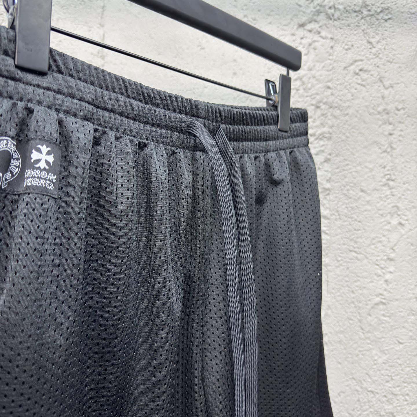 Chrome Hearts Sports Mesh Varsity Shorts Black - DesignerGu