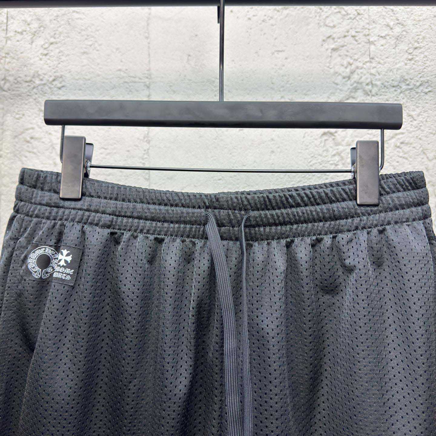 Chrome Hearts Sports Mesh Varsity Shorts Black - DesignerGu