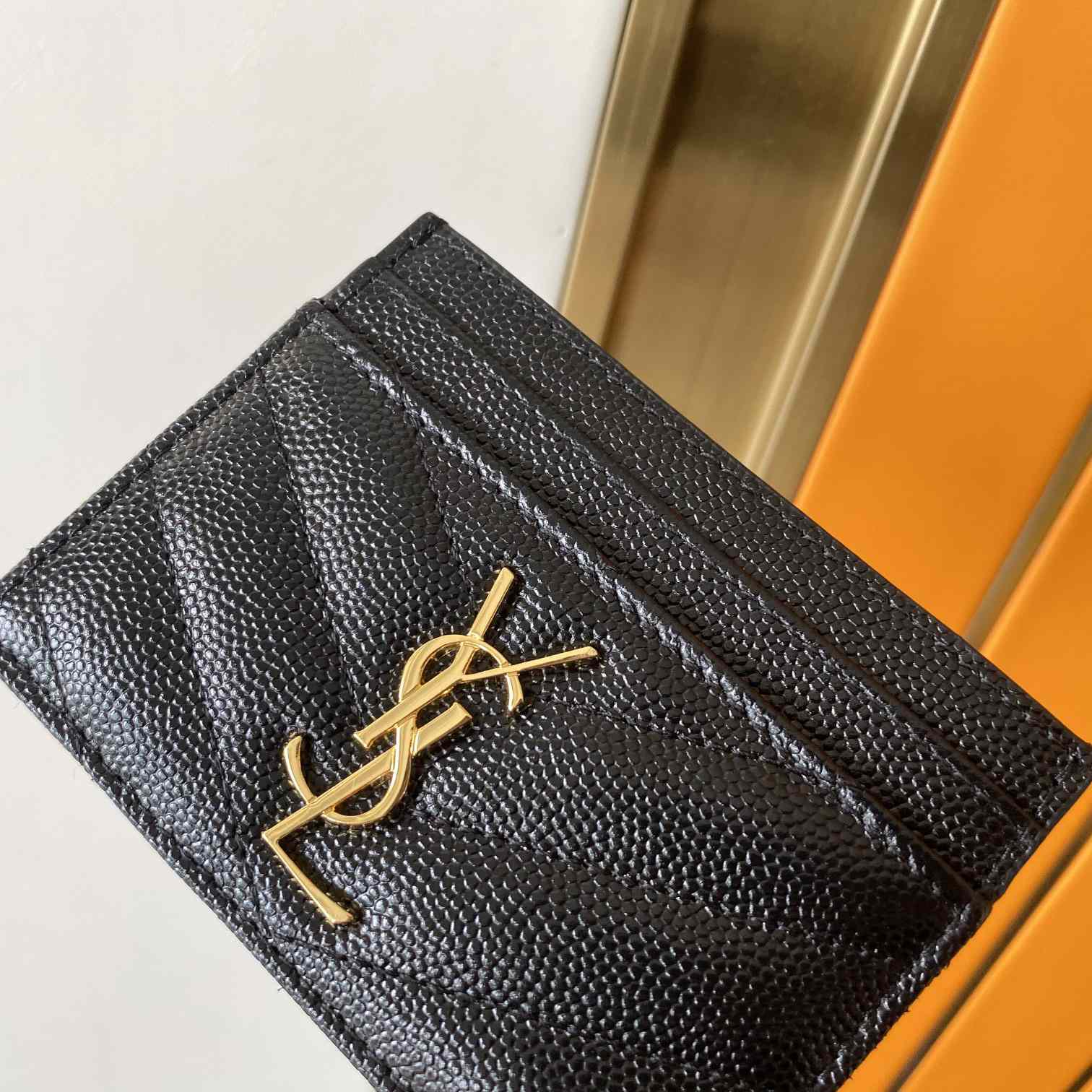Saint Laurent Leather Card Wallet (10x7.5x0.5 cm) BB01  (50% Off Sale) - DesignerGu