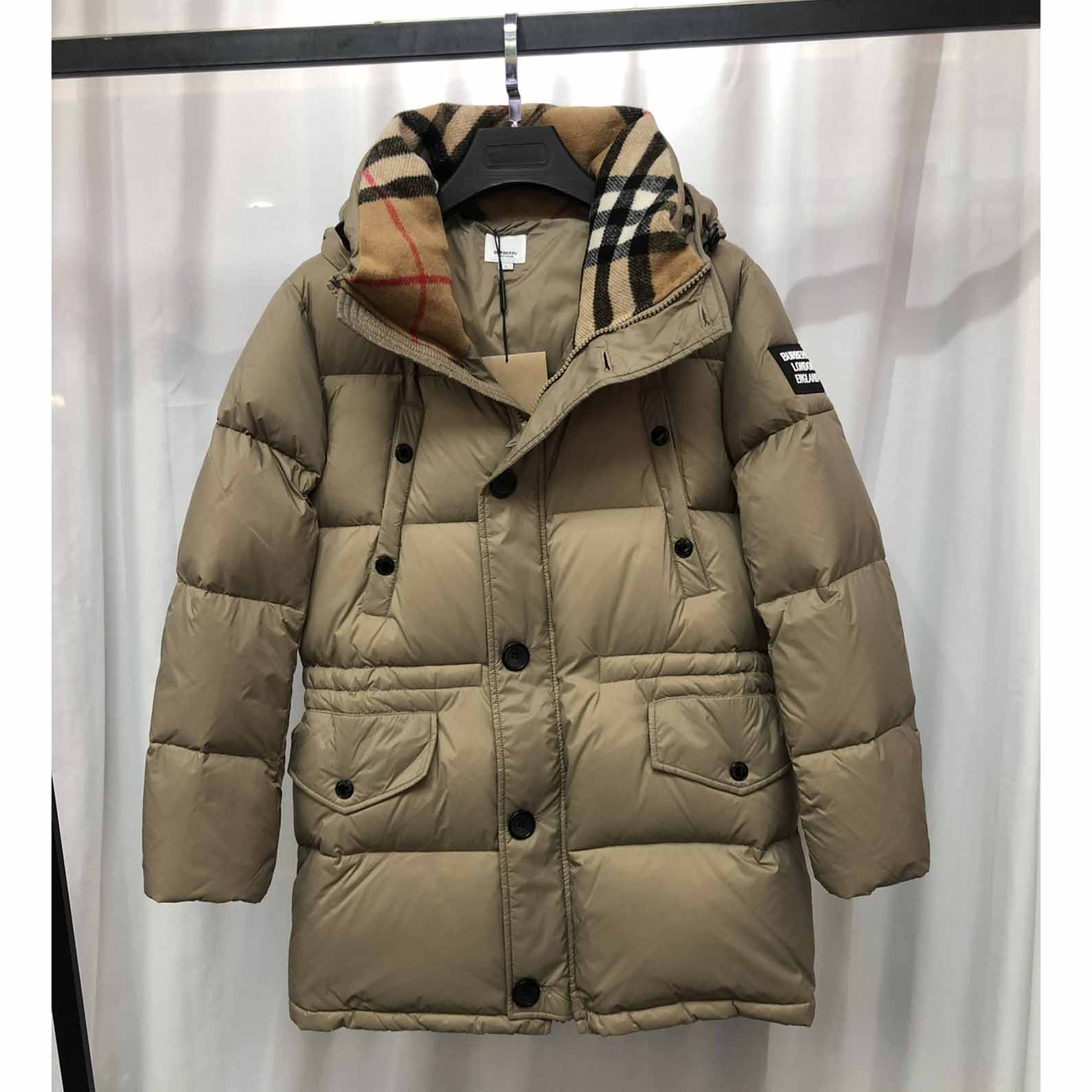 Burberry Logo Appliqué Nylon Puffer Coat yf1220(50% Off Sale) - DesignerGu