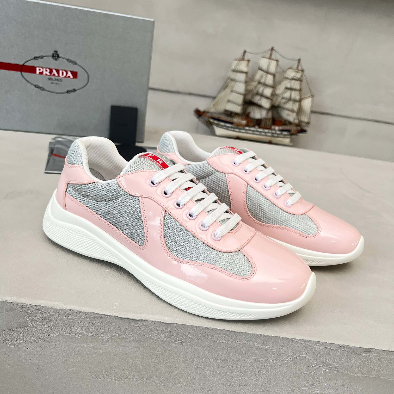 Prada America's Cup Biker Fabric Sneakers - DesignerGu