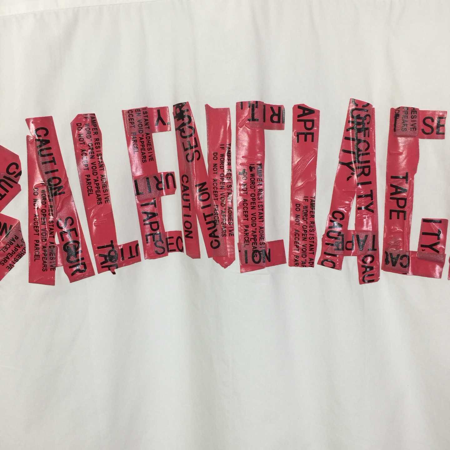 Balenciaga Security Tape Logo  Shirt - DesignerGu