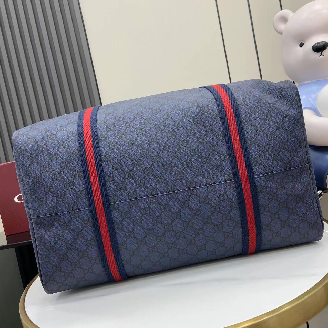 Gucci Medium Duffle Bag With Web - DesignerGu