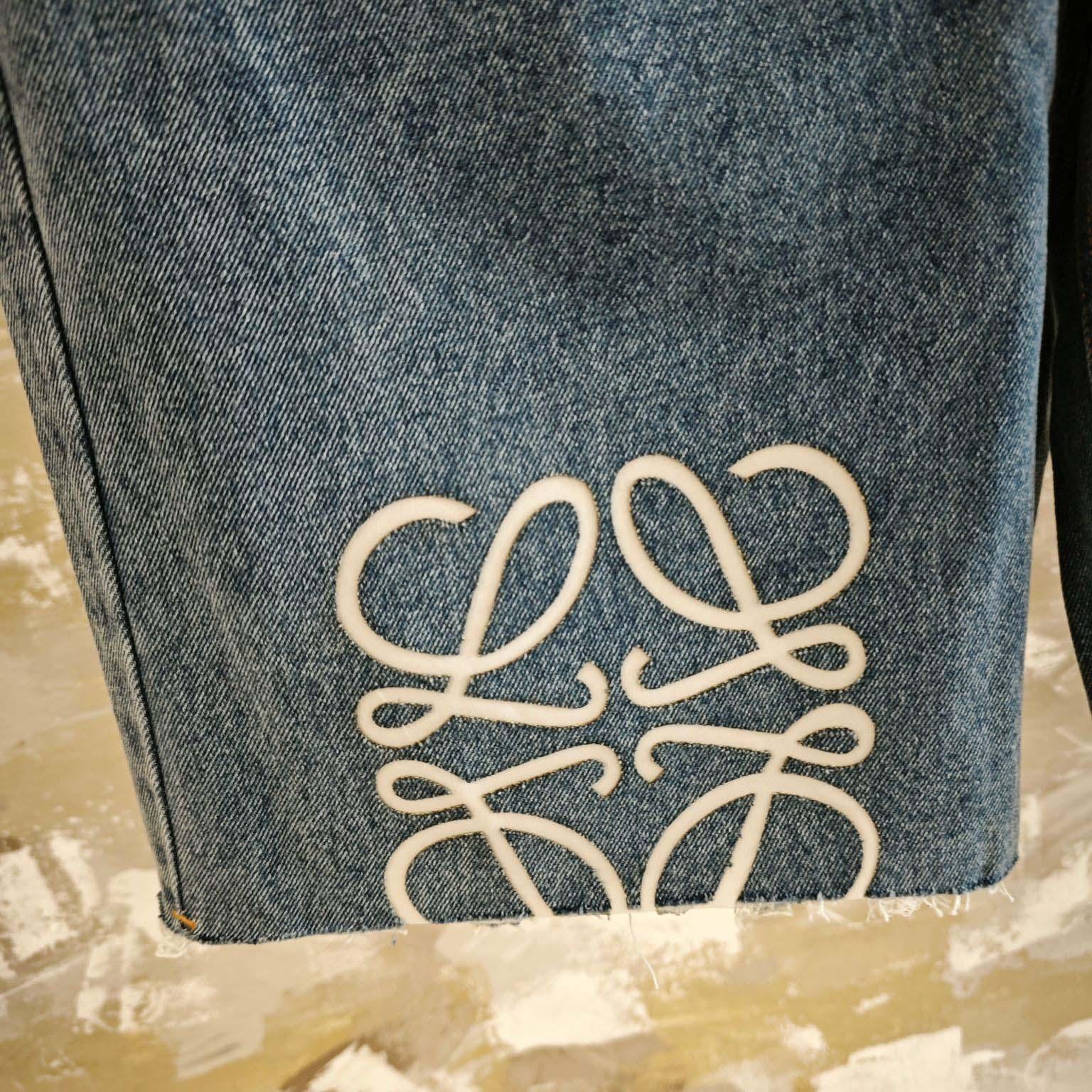 Loewe Anagram Shorts In Denim - DesignerGu