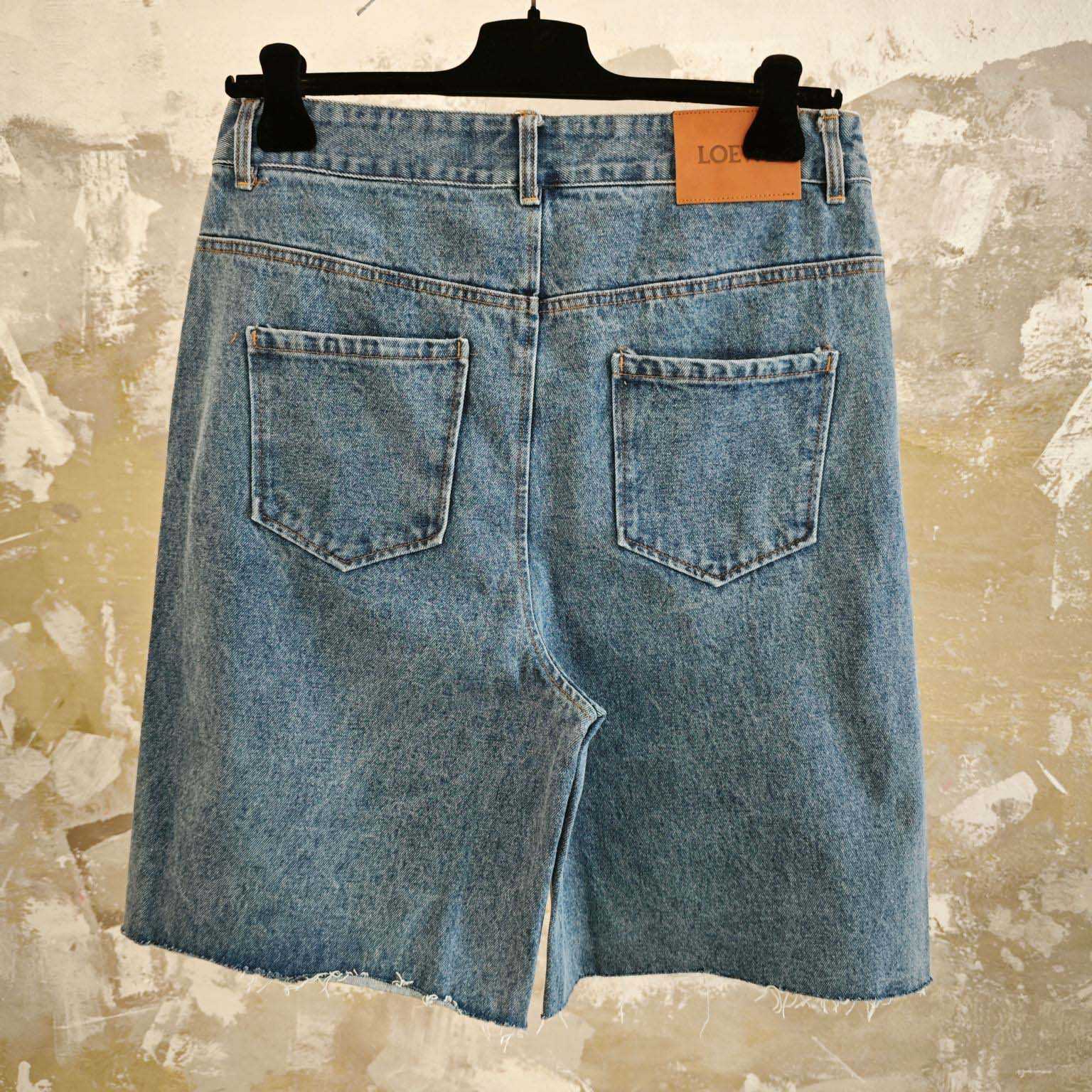 Loewe Anagram Shorts In Denim - DesignerGu