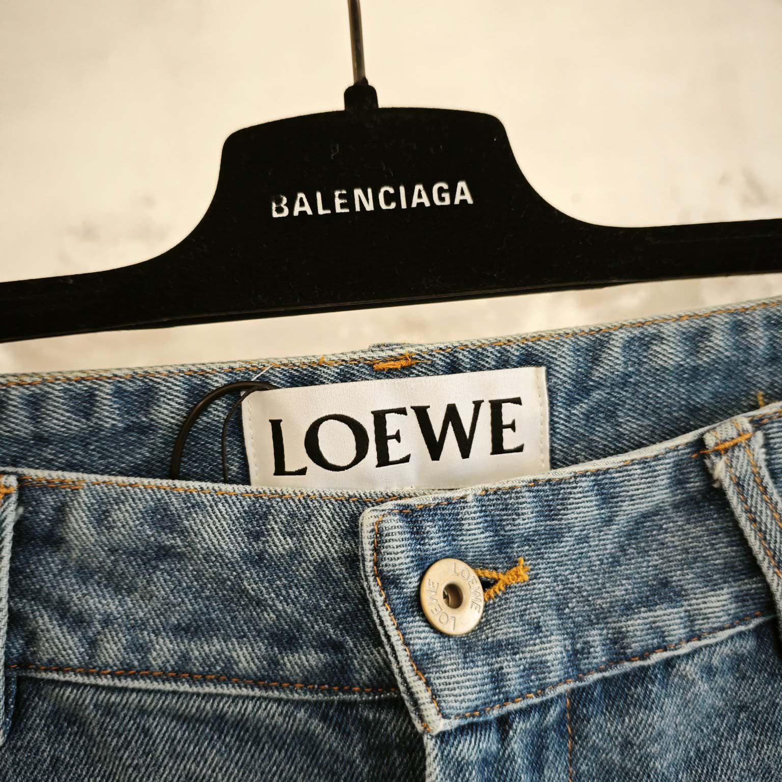 Loewe Anagram Shorts In Denim - DesignerGu