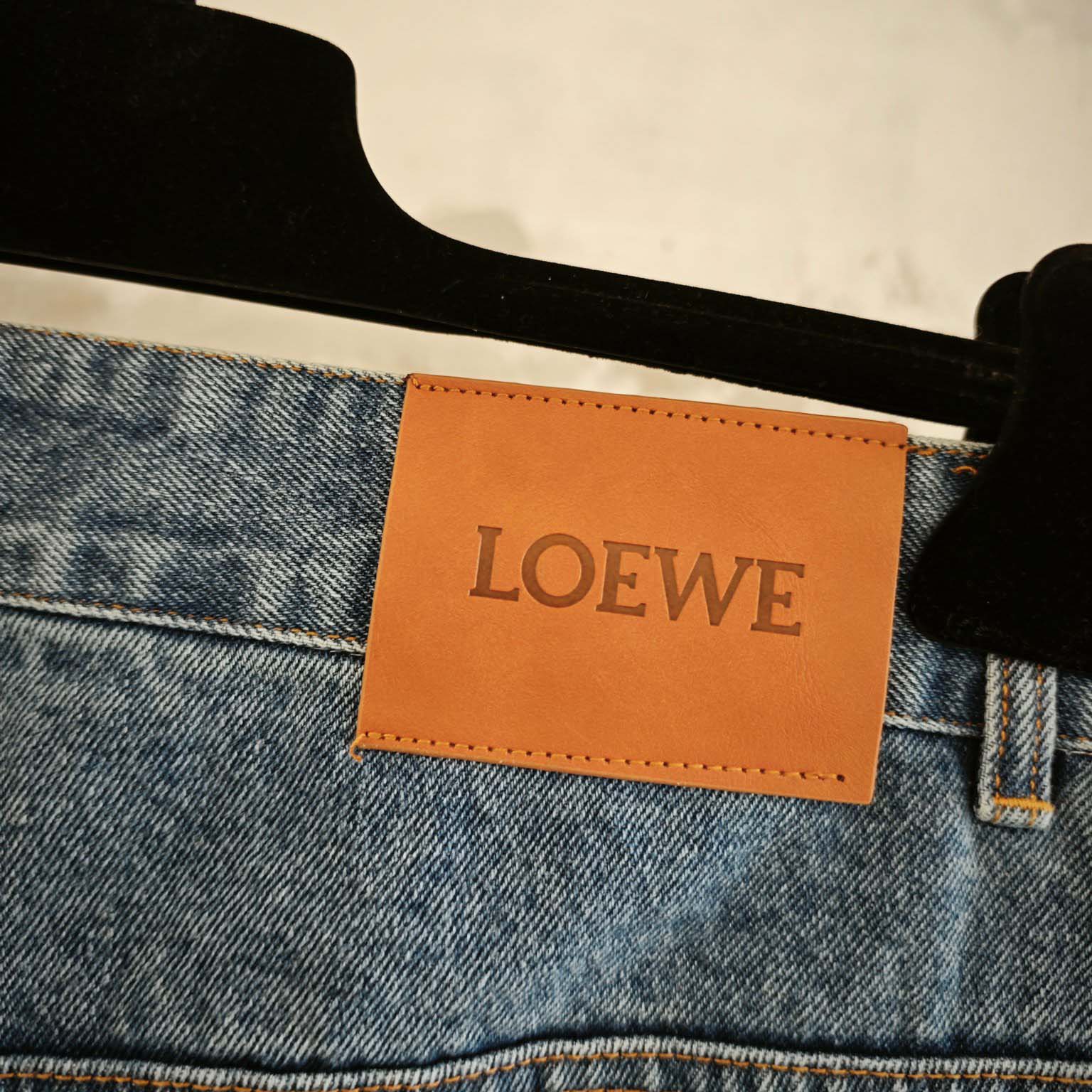 Loewe Anagram Shorts In Denim - DesignerGu