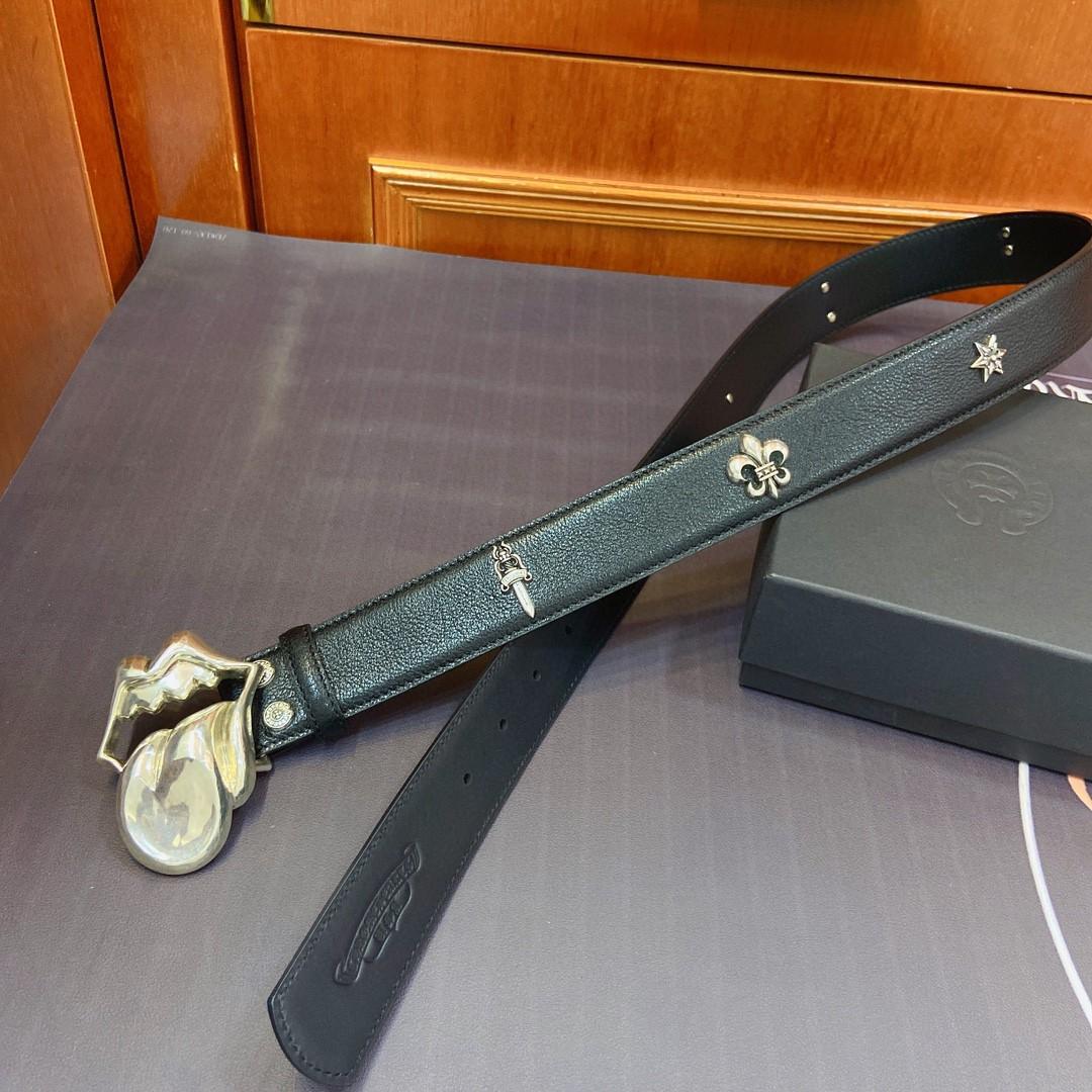Chrome Hearts Leather Belt   - DesignerGu