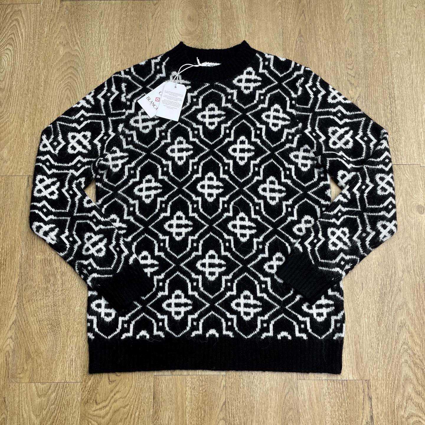 Casablanca Monogram-pattern Knitted Sweater - DesignerGu