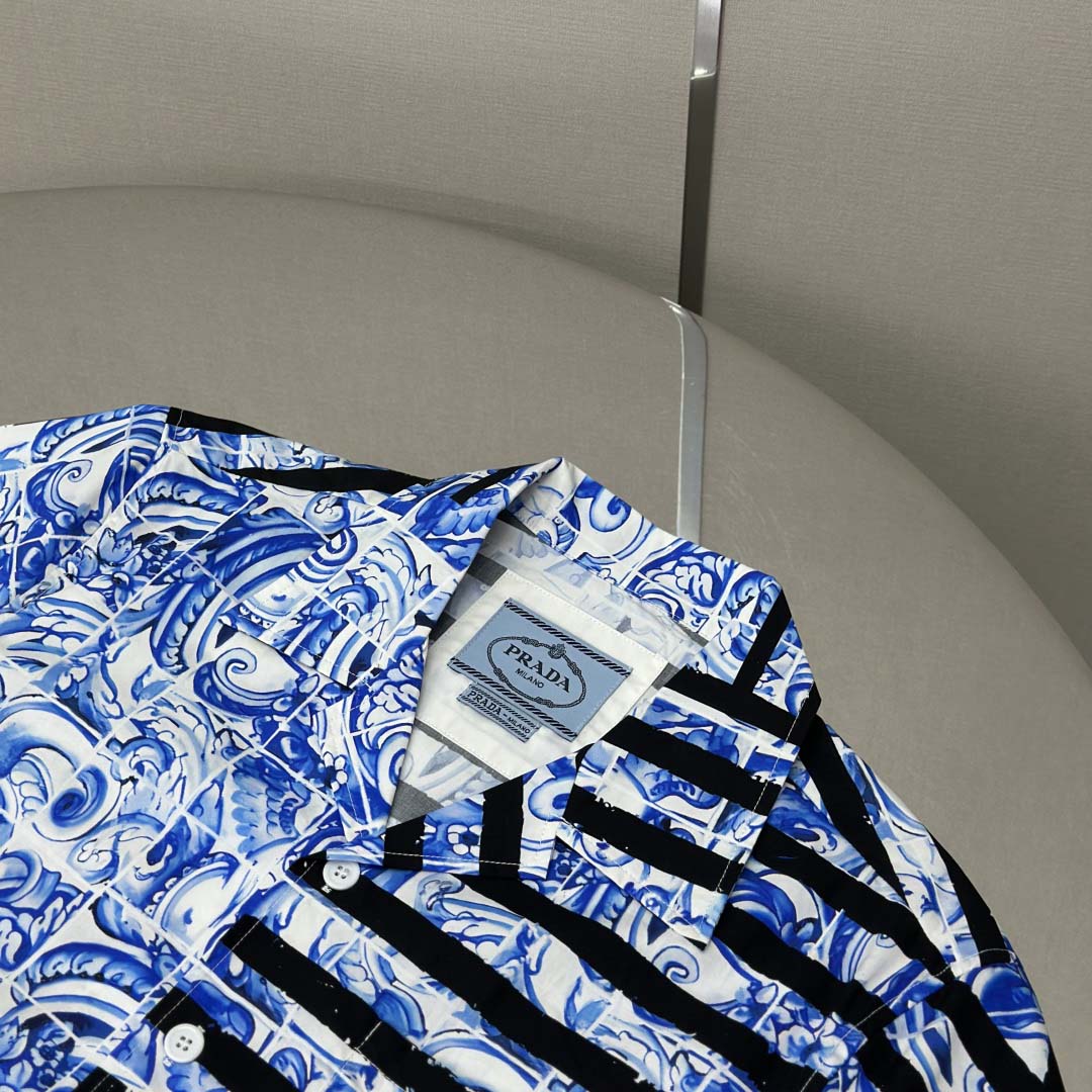 Prada Timecapsule Printed Cotton Shirt - DesignerGu