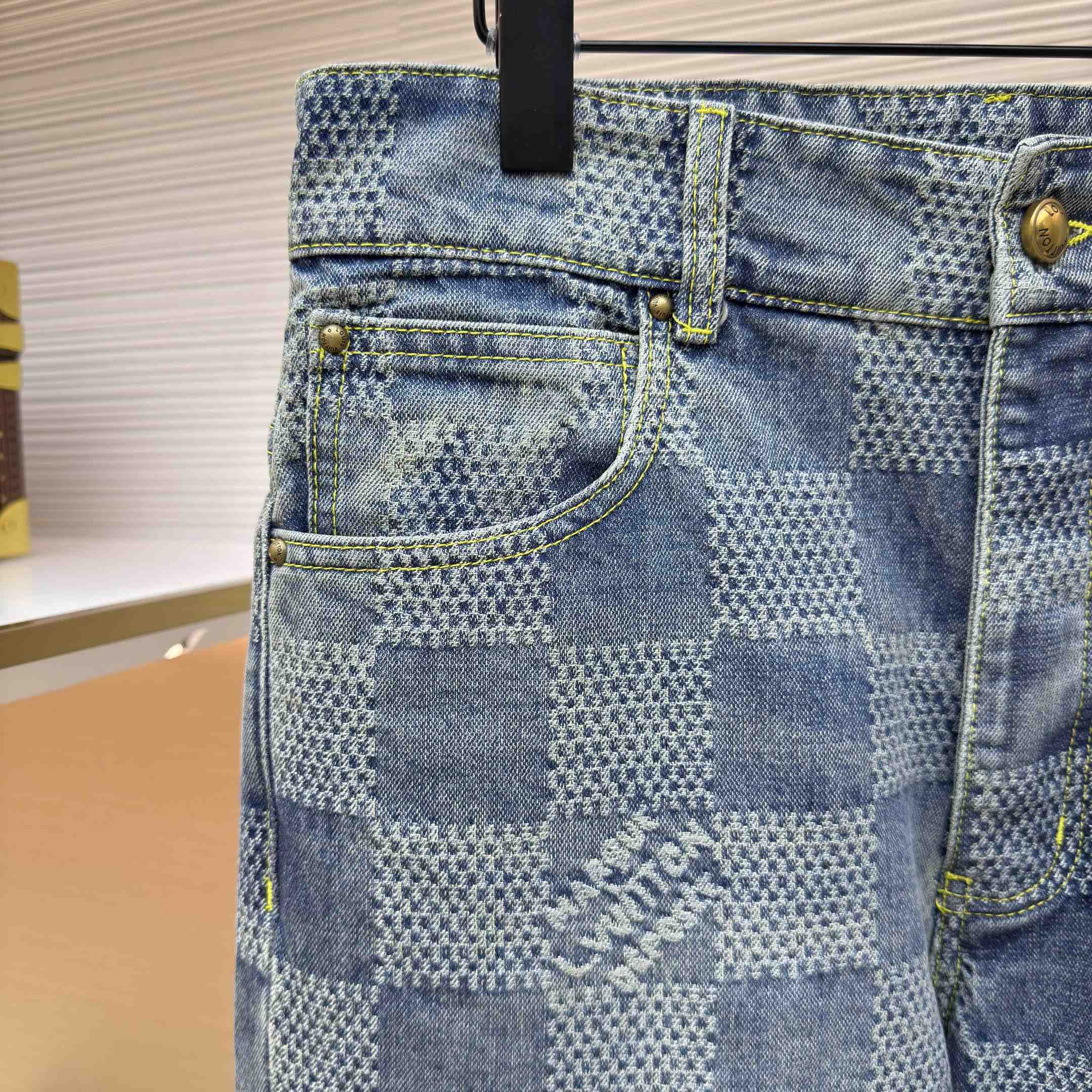 Louis Vuitton Damier Bootcut Denim Pants - DesignerGu