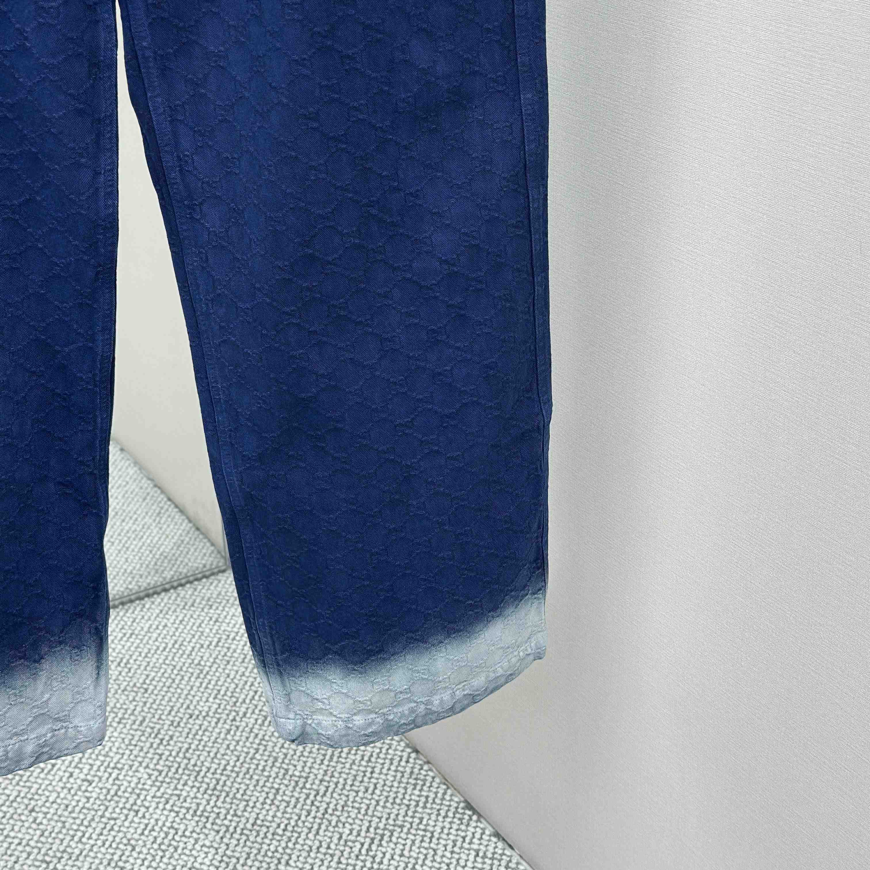 Gucci Bleached GG Cotton Denim Jacquard Pant - DesignerGu