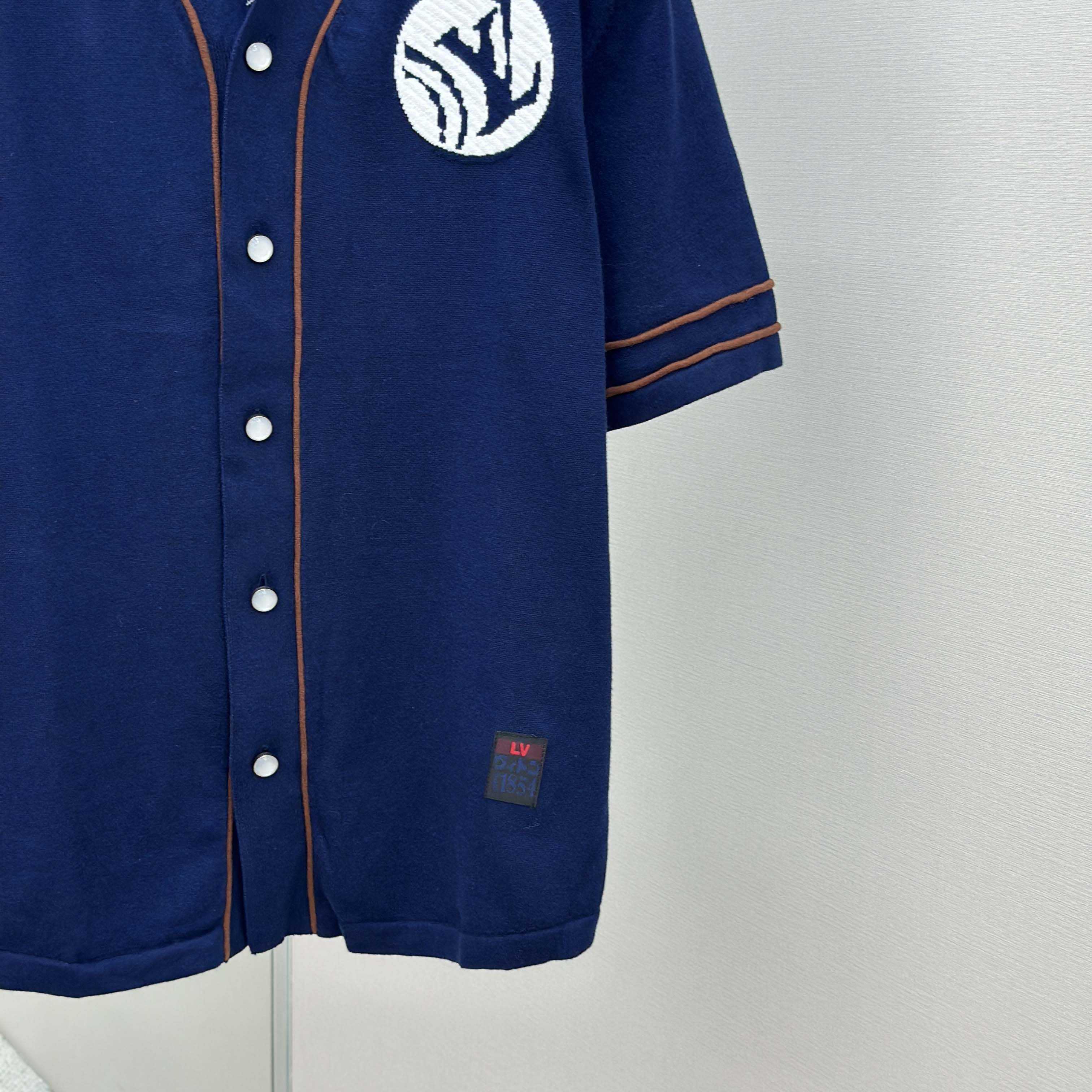Louis Vuitton Knitted Short-Sleeved Baseball Shirt   1AIMCR - DesignerGu