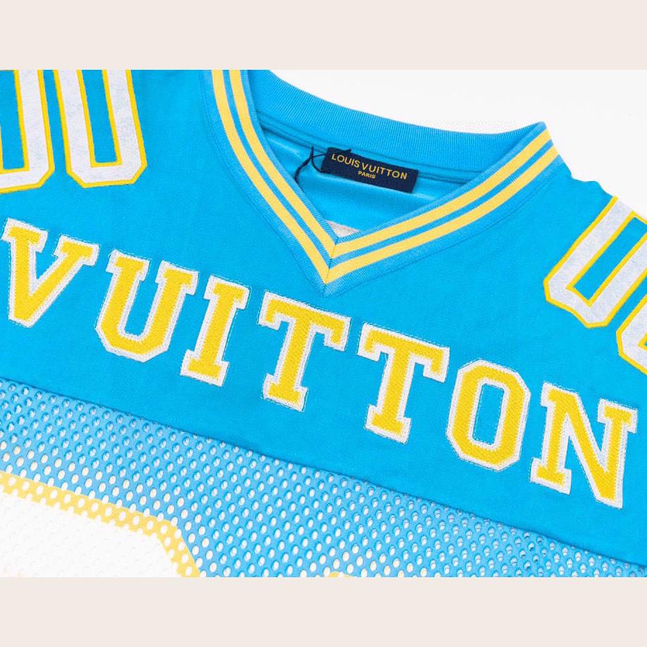 Louis Vuitton Sporty T-shirt with Patch Blue - DesignerGu