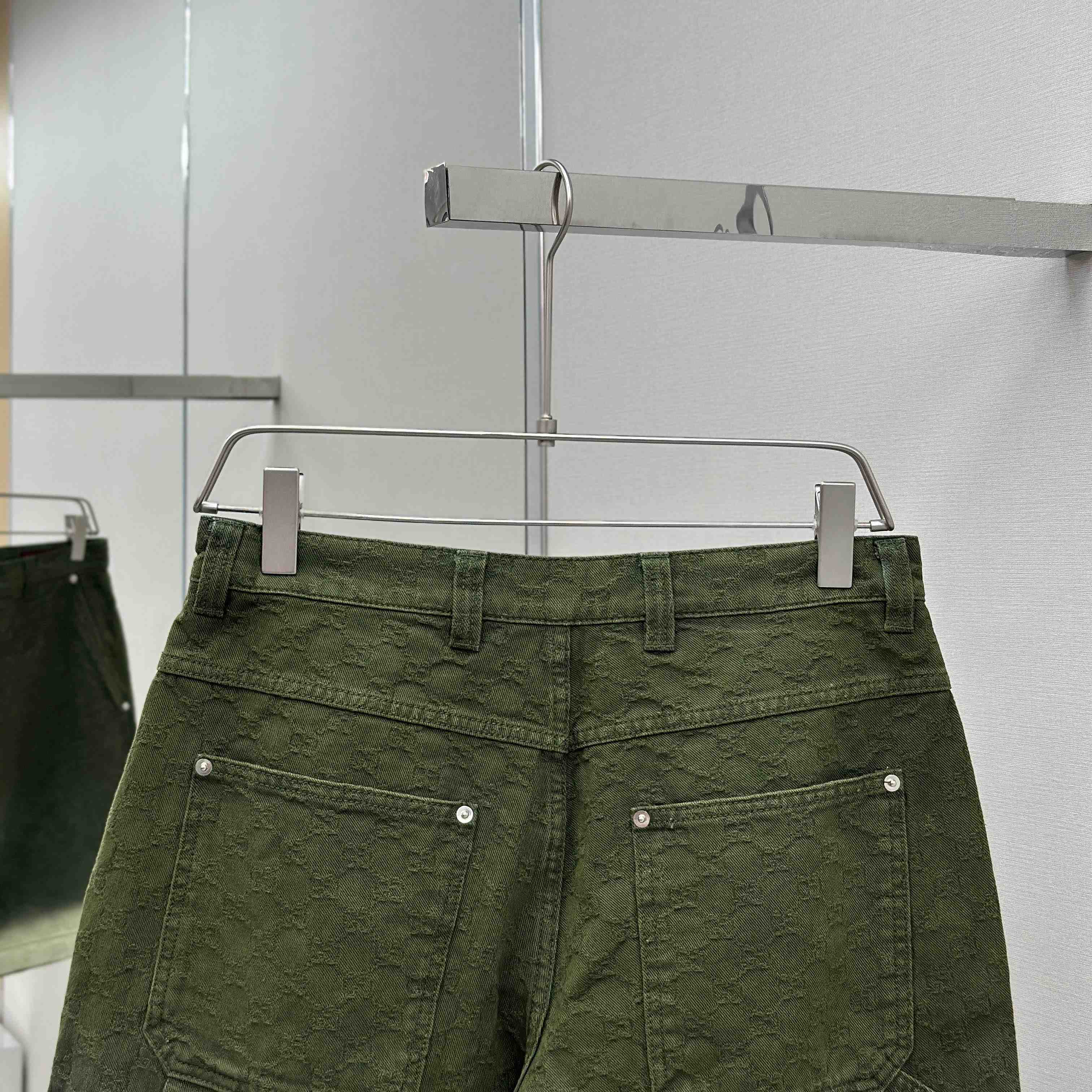 Gucci Bleached GG Cotton Denim Jacquard Shorts - DesignerGu
