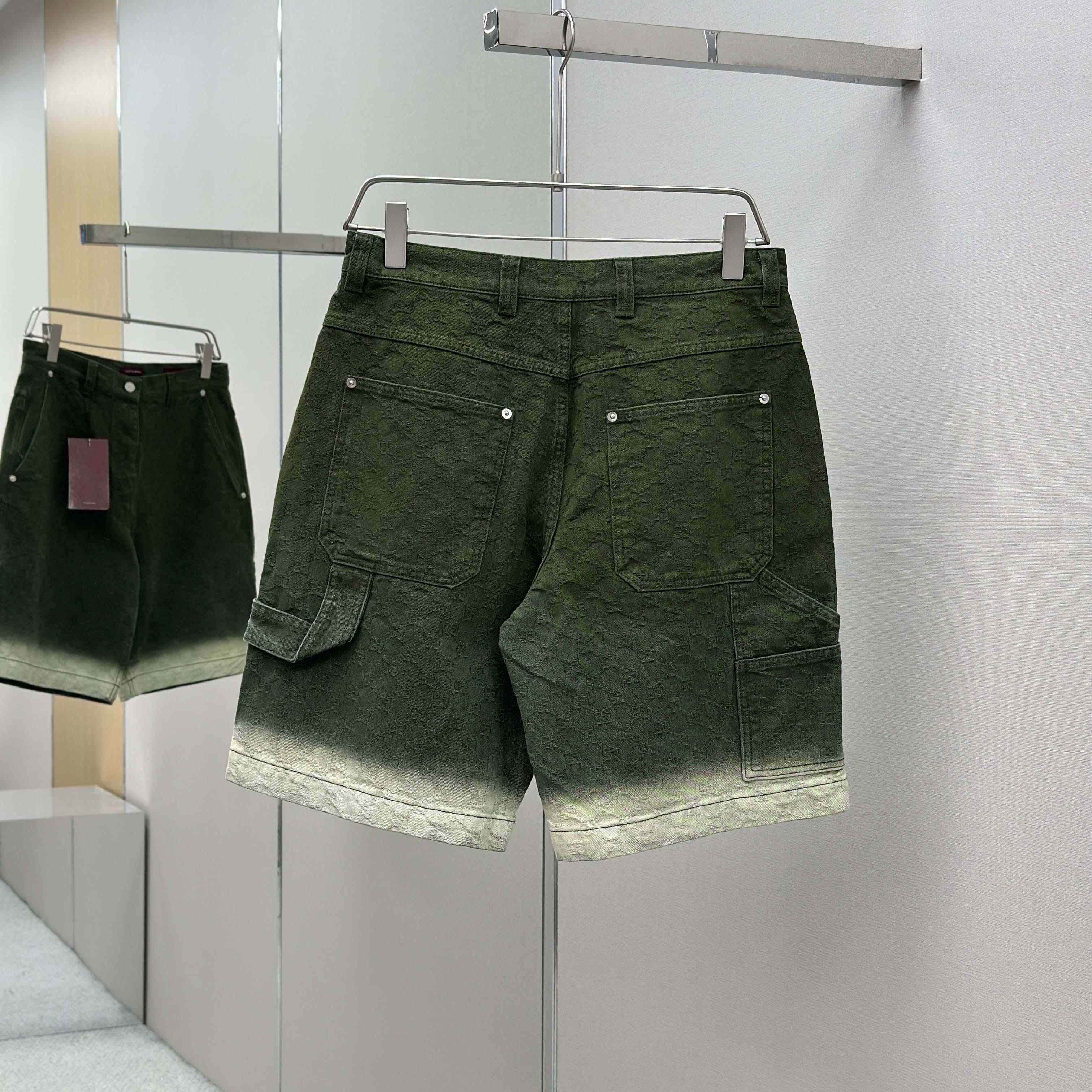 Gucci Bleached GG Cotton Denim Jacquard Shorts - DesignerGu