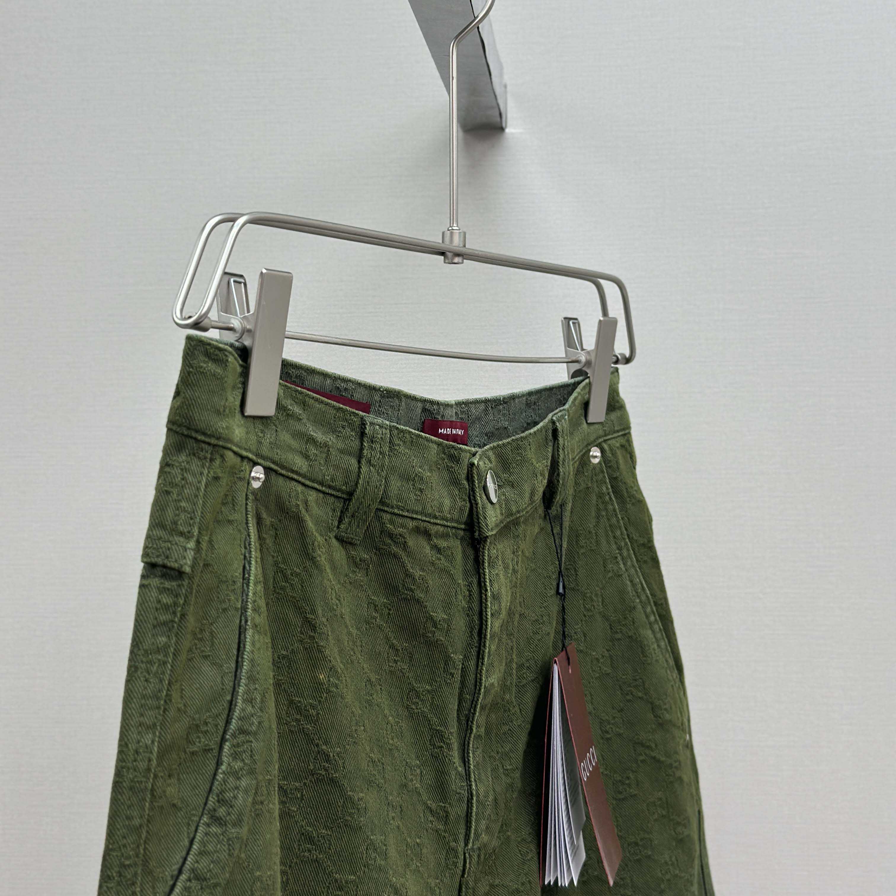 Gucci Bleached GG Cotton Denim Jacquard Shorts - DesignerGu