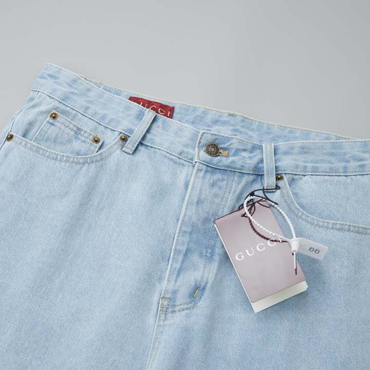 Gucci Lasered Denim Shorts - DesignerGu