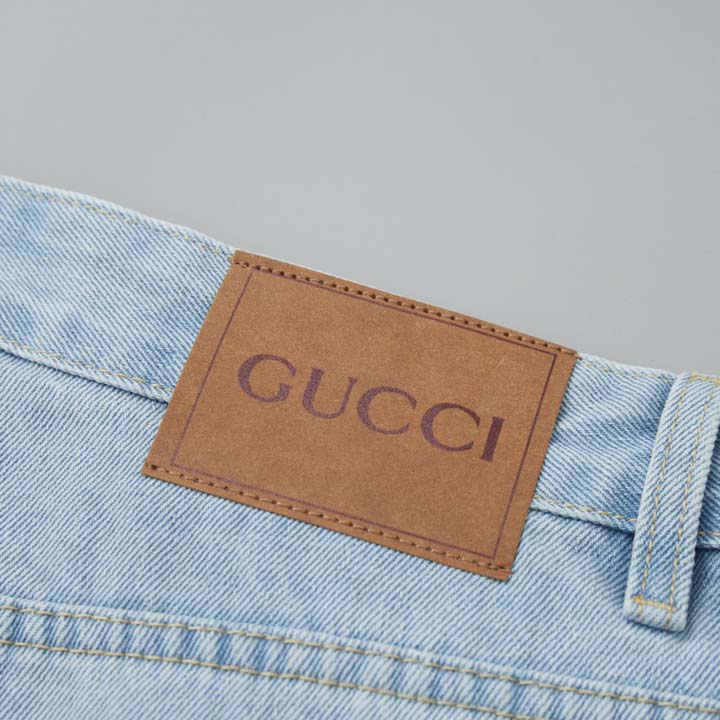 Gucci Lasered Denim Shorts - DesignerGu
