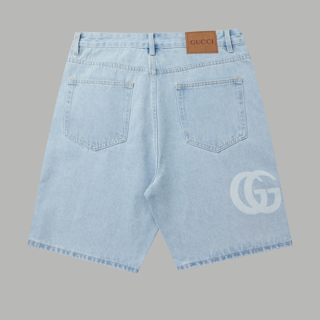 Gucci Lasered Denim Shorts - DesignerGu
