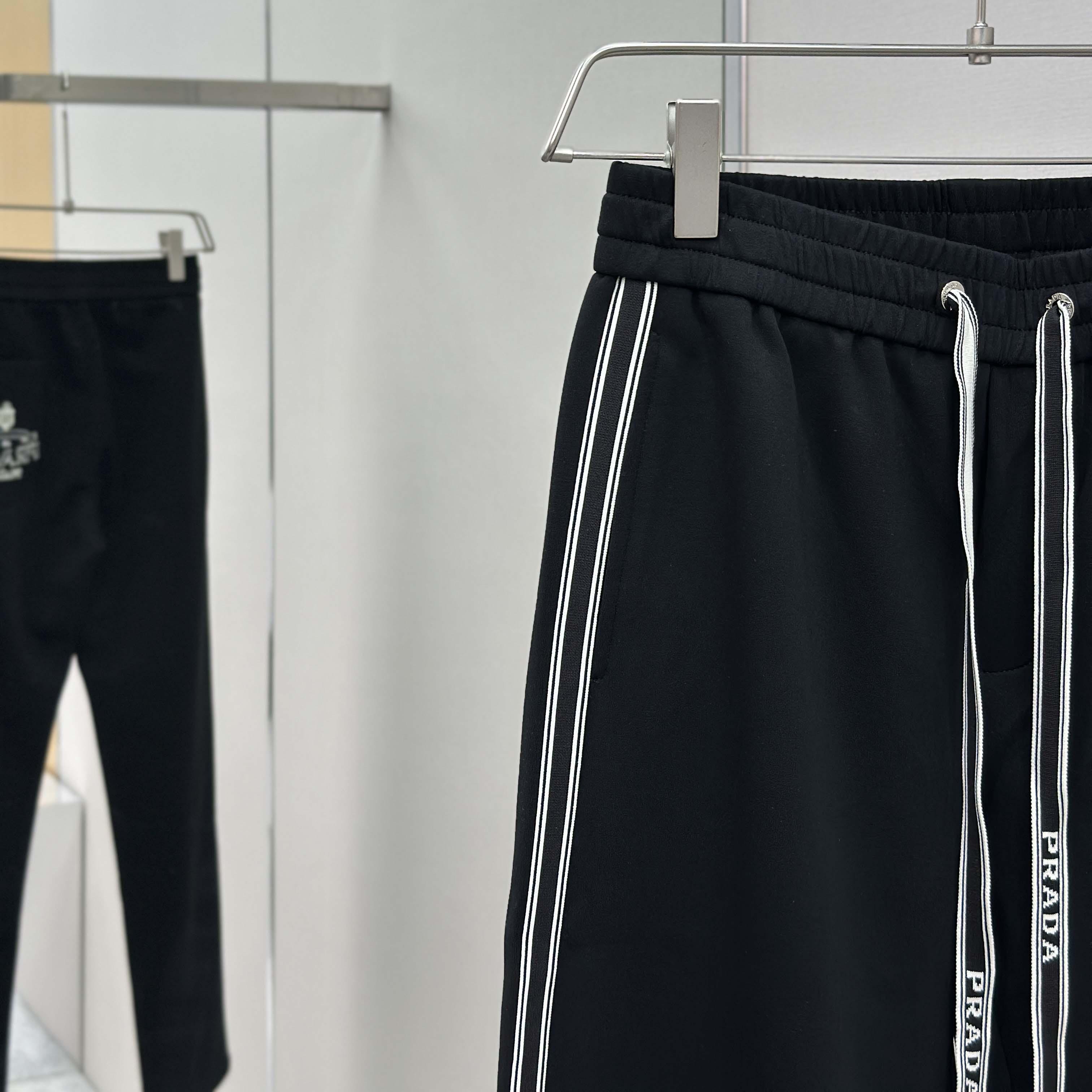 Prada Black Cotton Pants - DesignerGu
