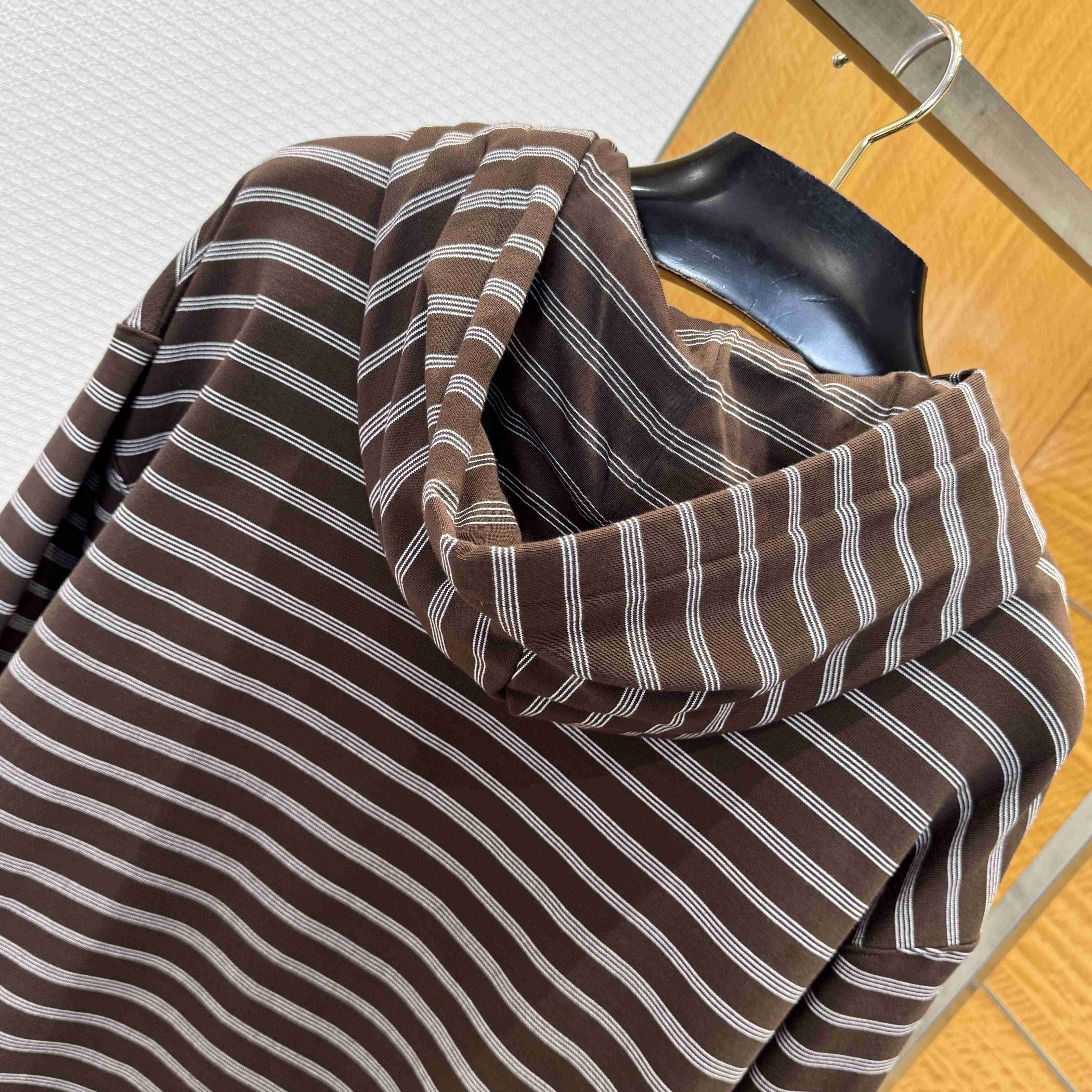 Miu Miu Striped Cotton Fleece Hoodie Jacket - DesignerGu