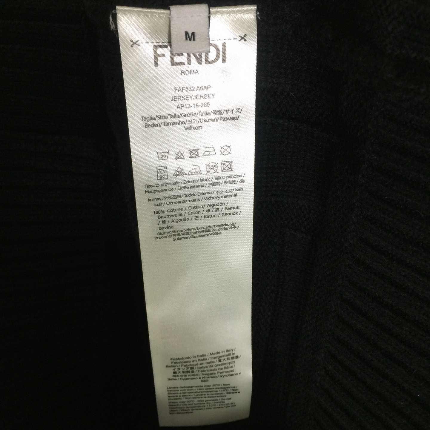 Fendi Black Wool Pullover - DesignerGu