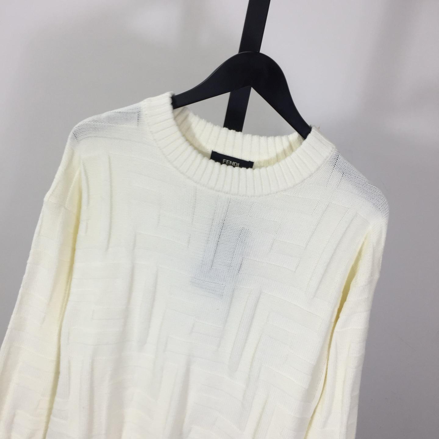 Fendi White Wool Pullover - DesignerGu