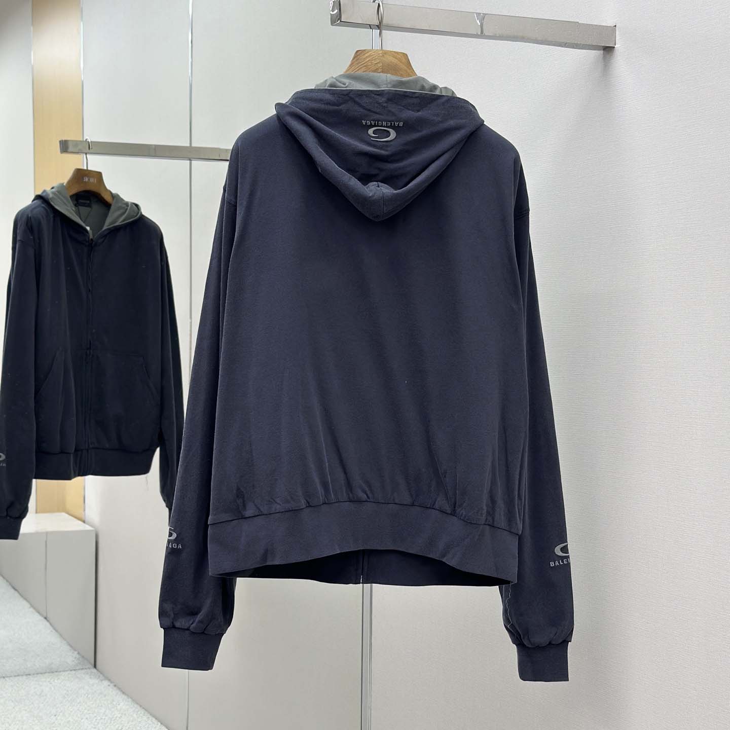 Balenciaga Back Reversible Zip-Up Hoodie - DesignerGu
