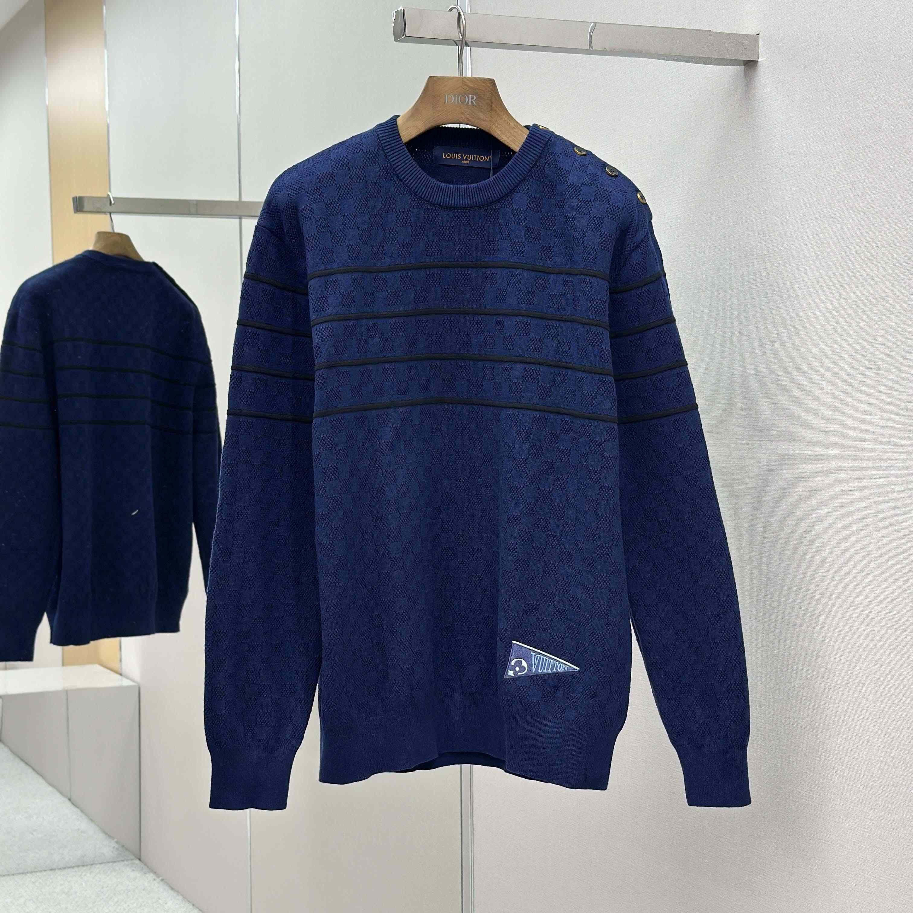 Louis Vuitton Damier Stripes Pullover Louis Vuitton Damier Stripes Pullover - DesignerGu