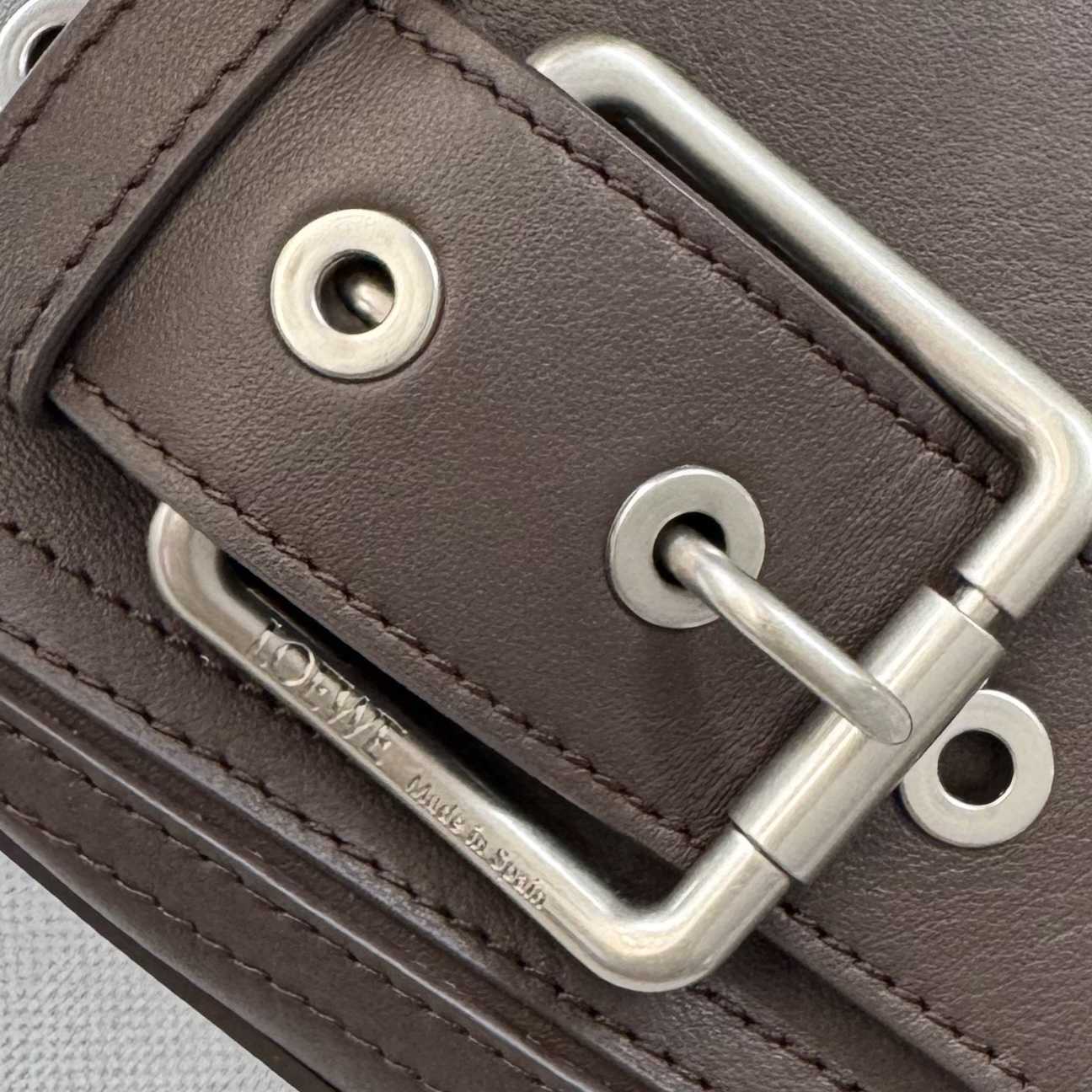 Loewe Small Puzzle Biker Bag In Shiny Calfskin - DesignerGu