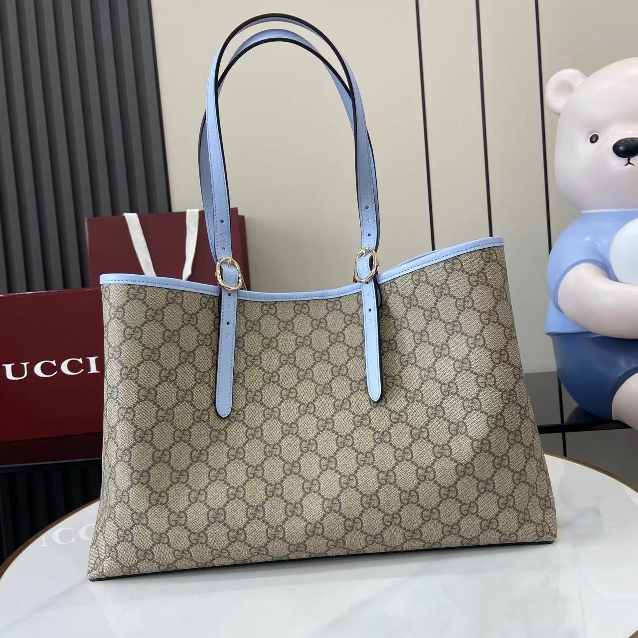 Gucci GG Emblem Large Tote Bag - DesignerGu