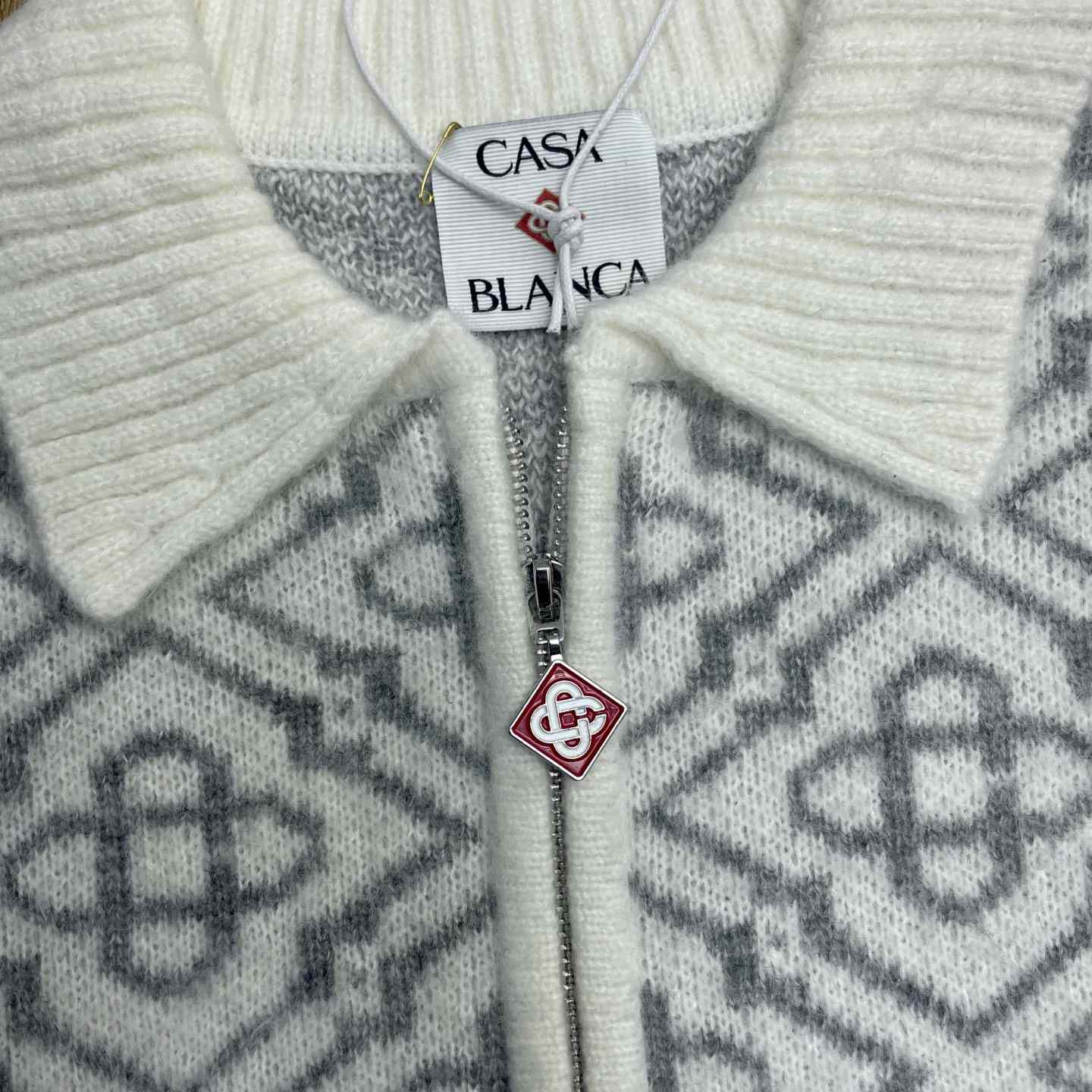 Casablanca Logo-pattern Zip-fastening Cardigan   D0115 - DesignerGu