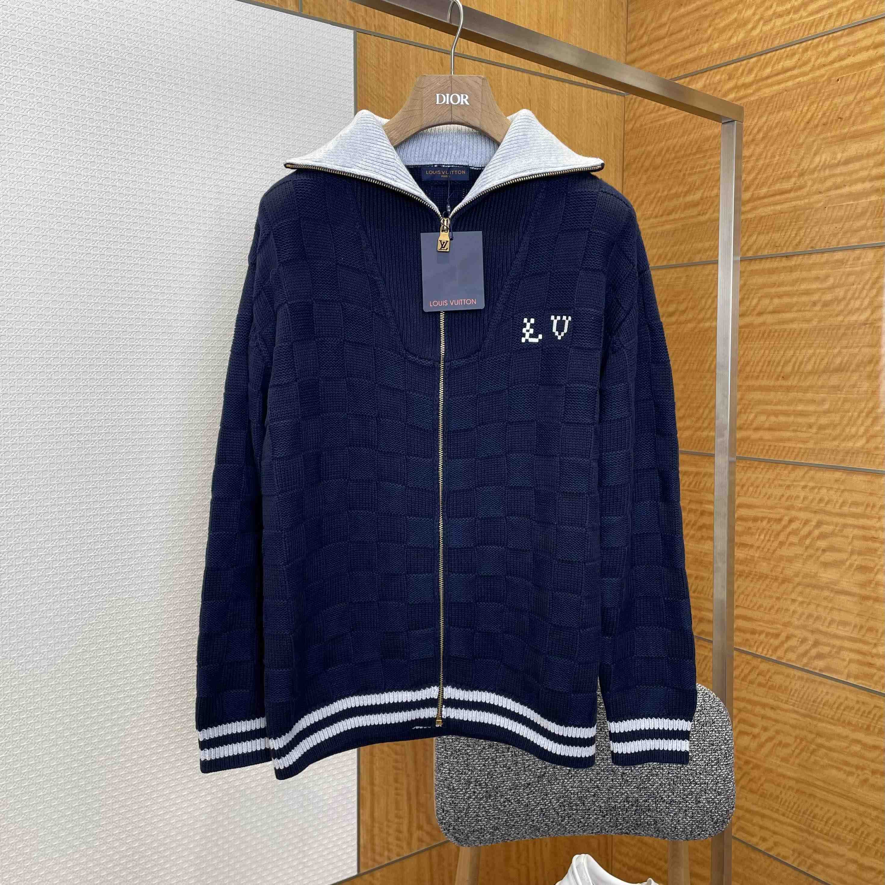 Louis Vuitton Damier Knit Blouson   1AJBVN - DesignerGu