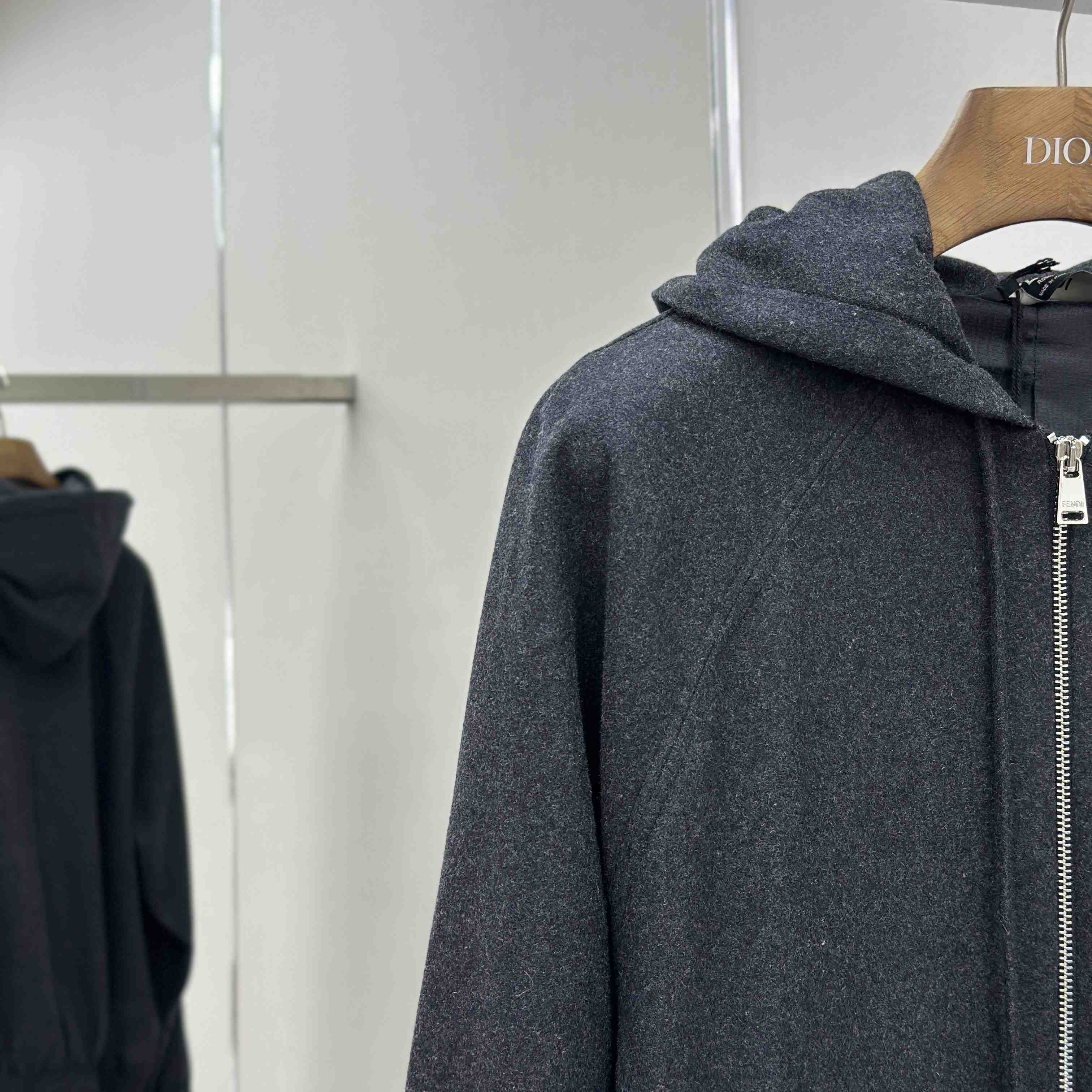 Fendi Dark Grey Cashmere Sweatshirt - DesignerGu