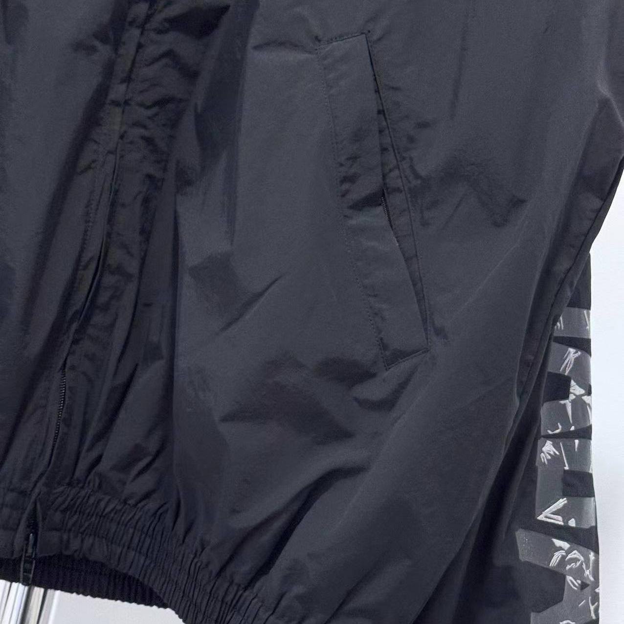 Balenciaga Tracksuit Jacket Medium Fit In Black  - DesignerGu