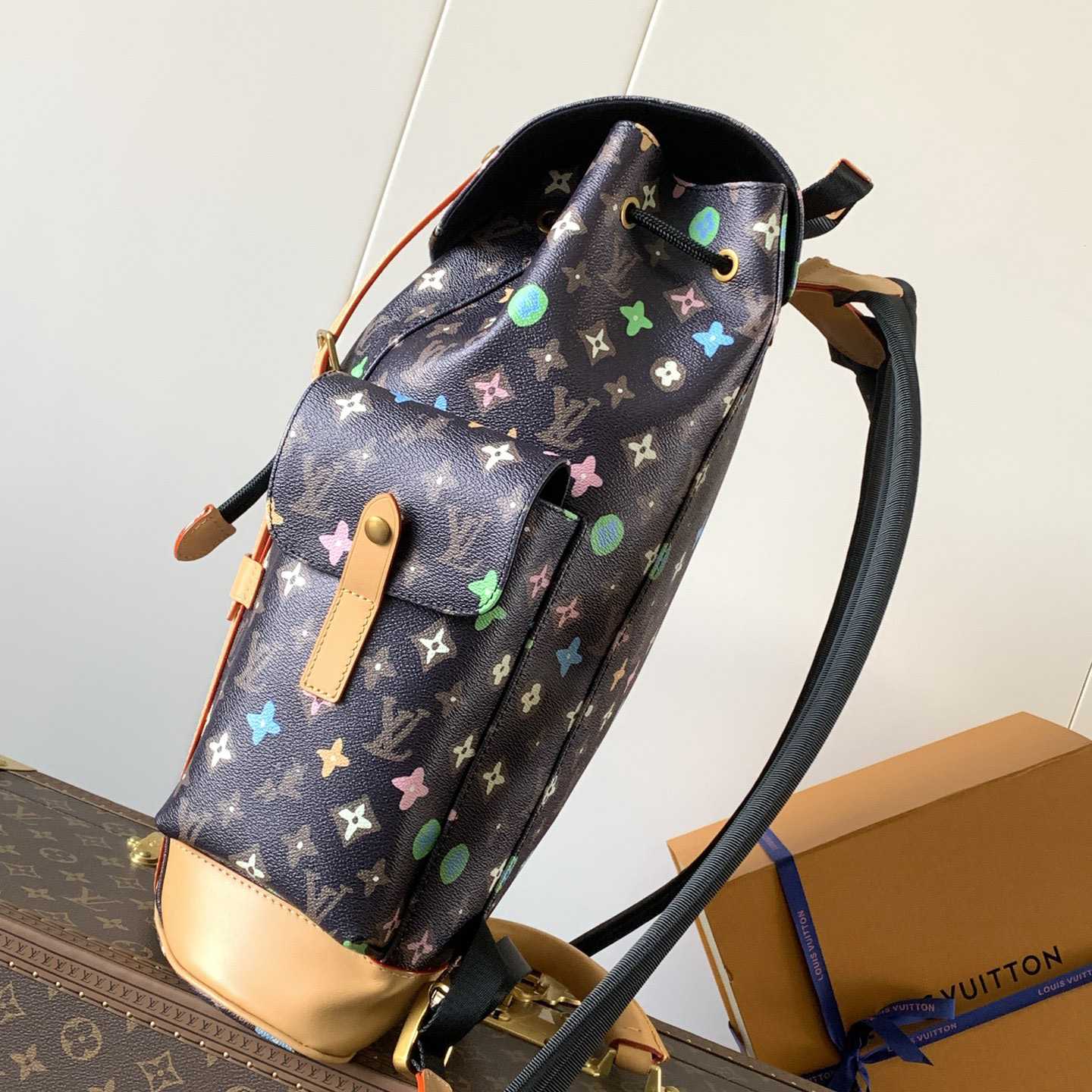  Louis Vuitton x Takashi Murakami Christopher Backpack   M25240 - DesignerGu