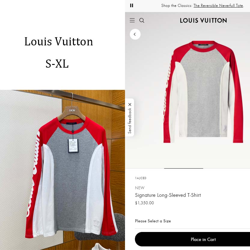 Louis Vuitton Signature Long-Sleeved T-Shirt   1AJCED - DesignerGu