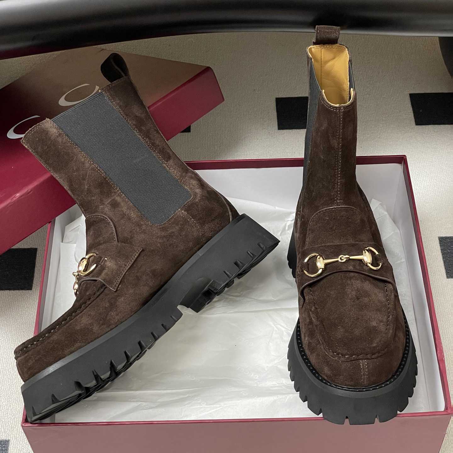 Gucci Women's Ankle Boot With Horsebit - DesignerGu