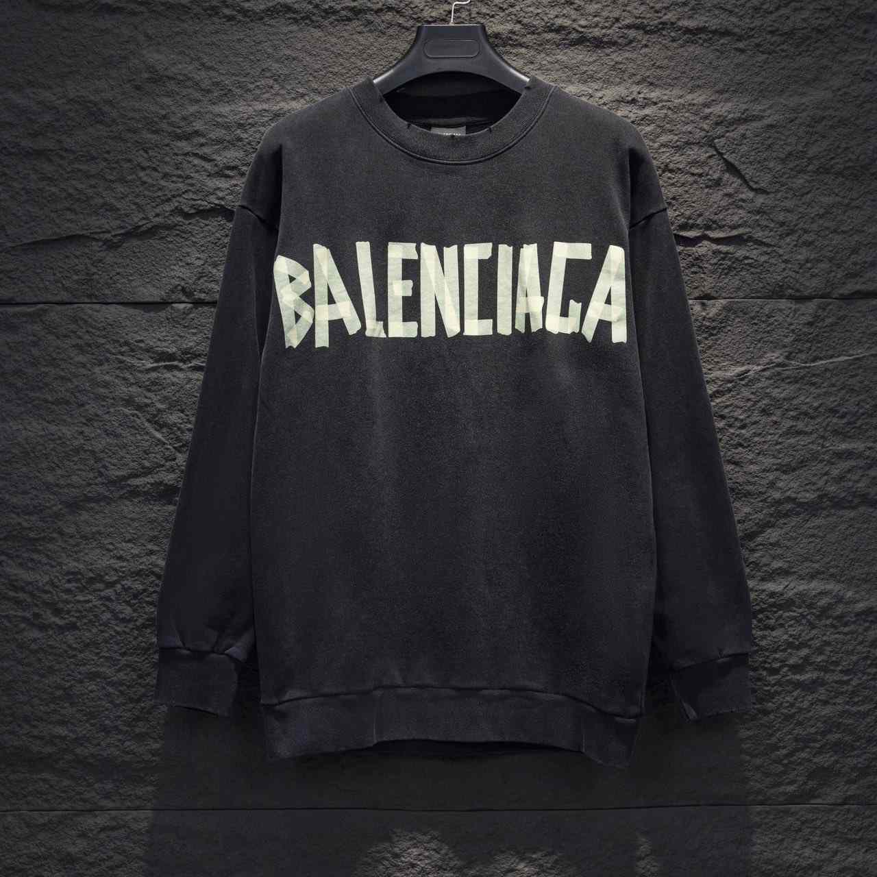 Balenciaga Tape Type Double Front Sweatshirt  - DesignerGu