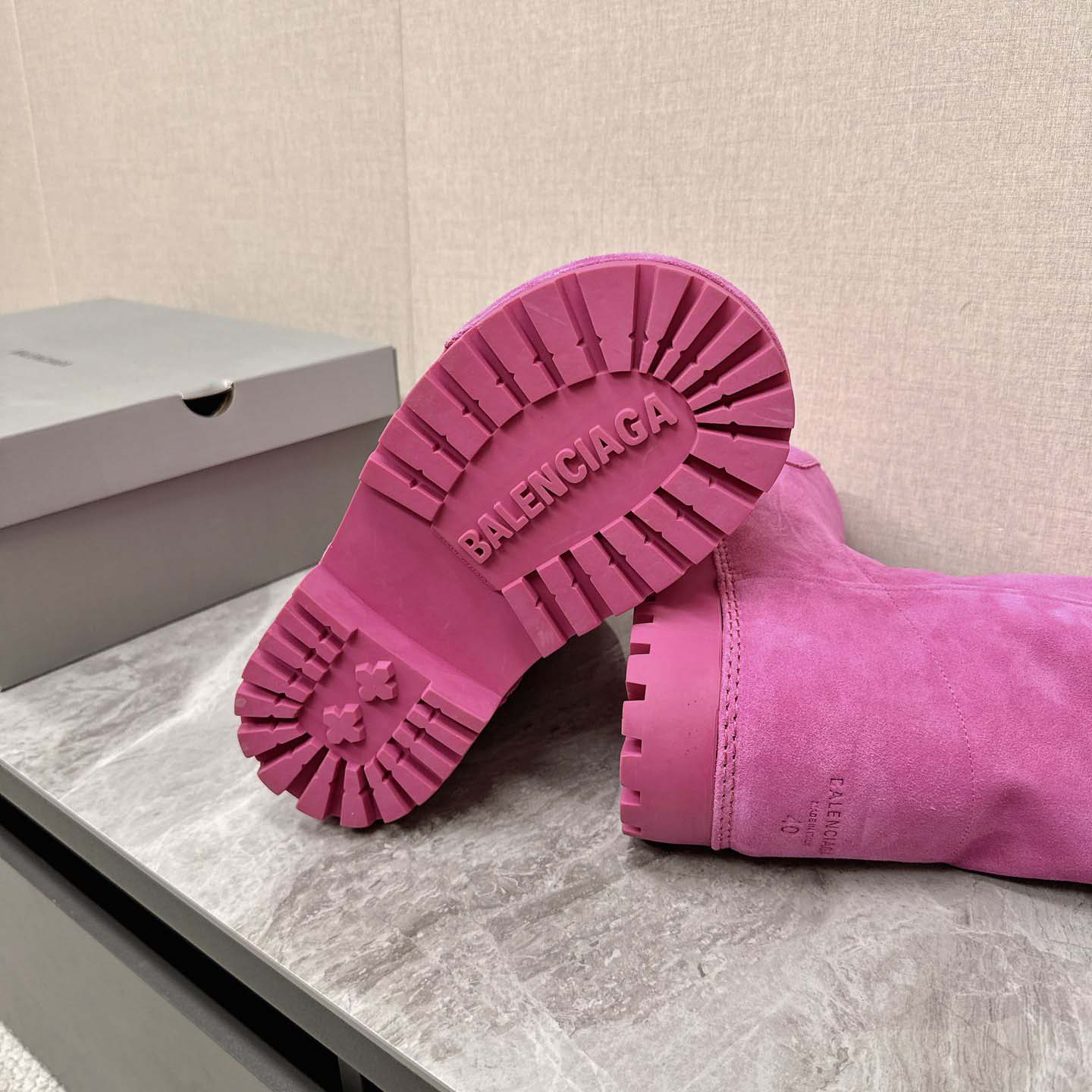 Balenciaga Alaska Fur High Boots - DesignerGu