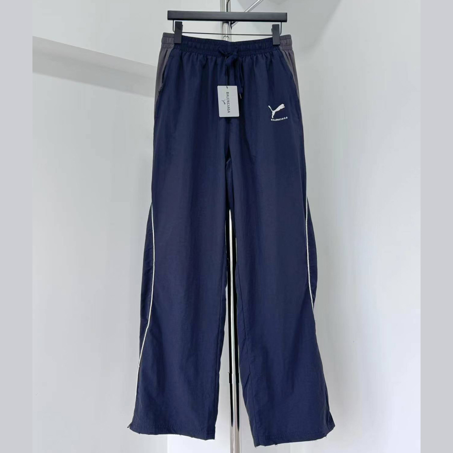 Balenciaga I PUMA Tracksuit Pants In Elephant Grey - DesignerGu