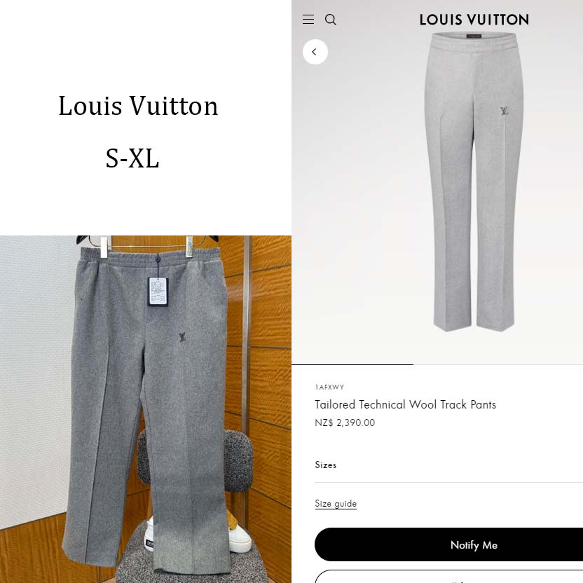Louis Vuitton Tailored Technical Wool Track Pants   1AFXWY - DesignerGu