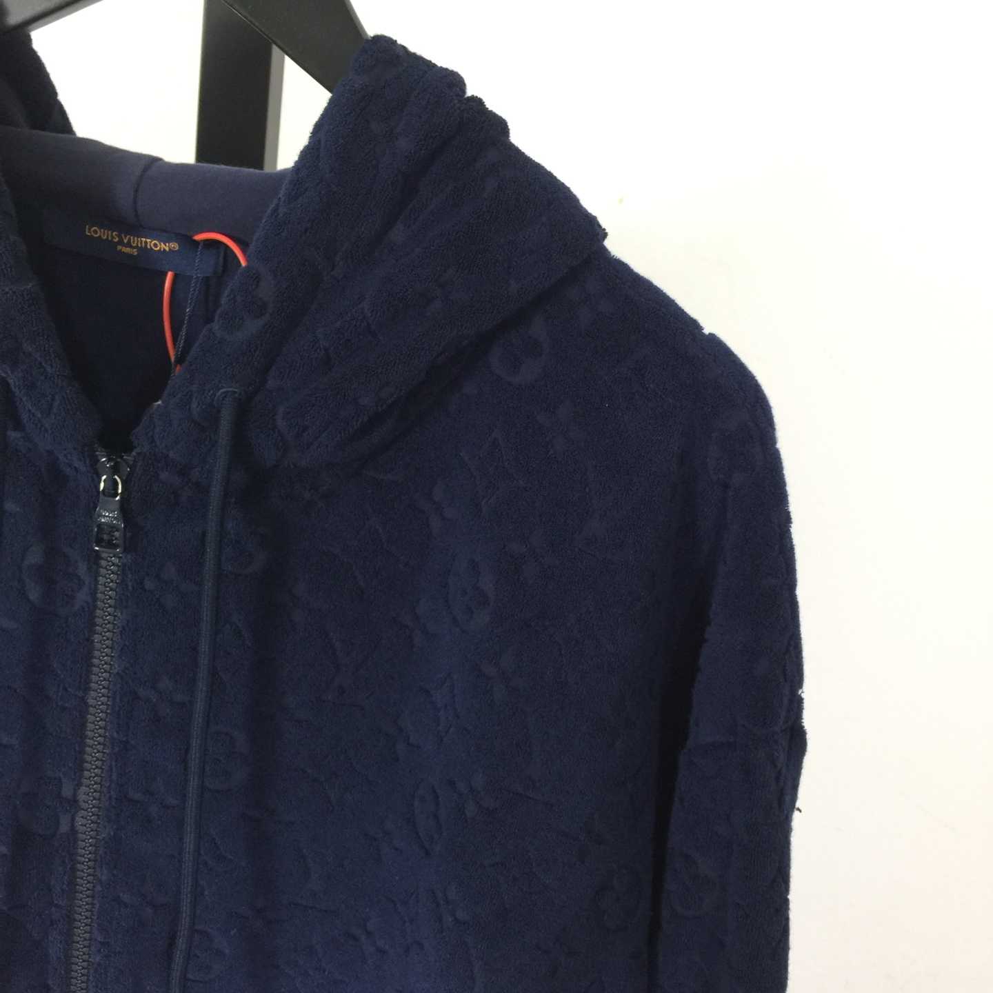 Louis Vuitton Monogram Terry Zip-Through Hoodie   1AHUWX - DesignerGu